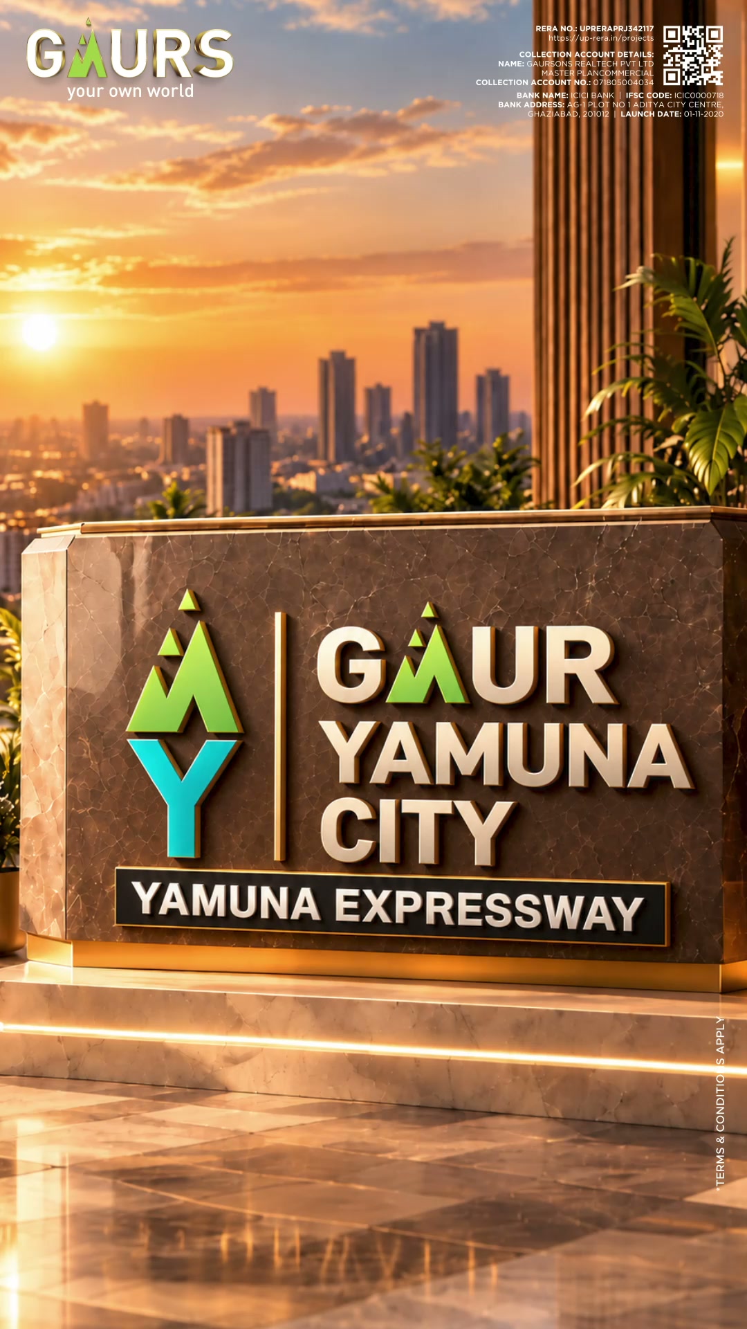Gaurs Group Facebook ad: Studio Apartments from ₹74 Lakhs*