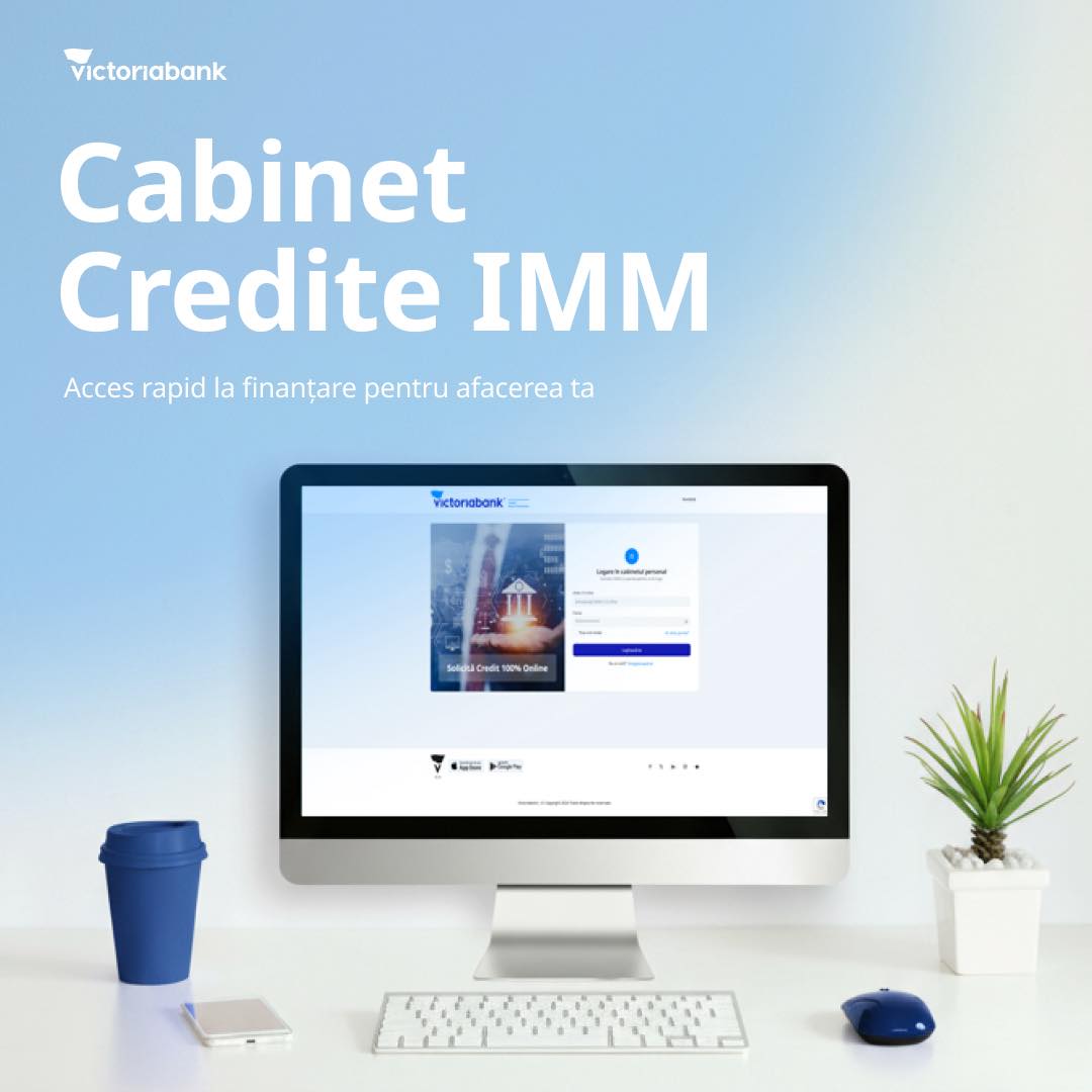 Victoriabank Facebook ad: Cabinetul Credite IMM este platforma digitală Victoriabank…