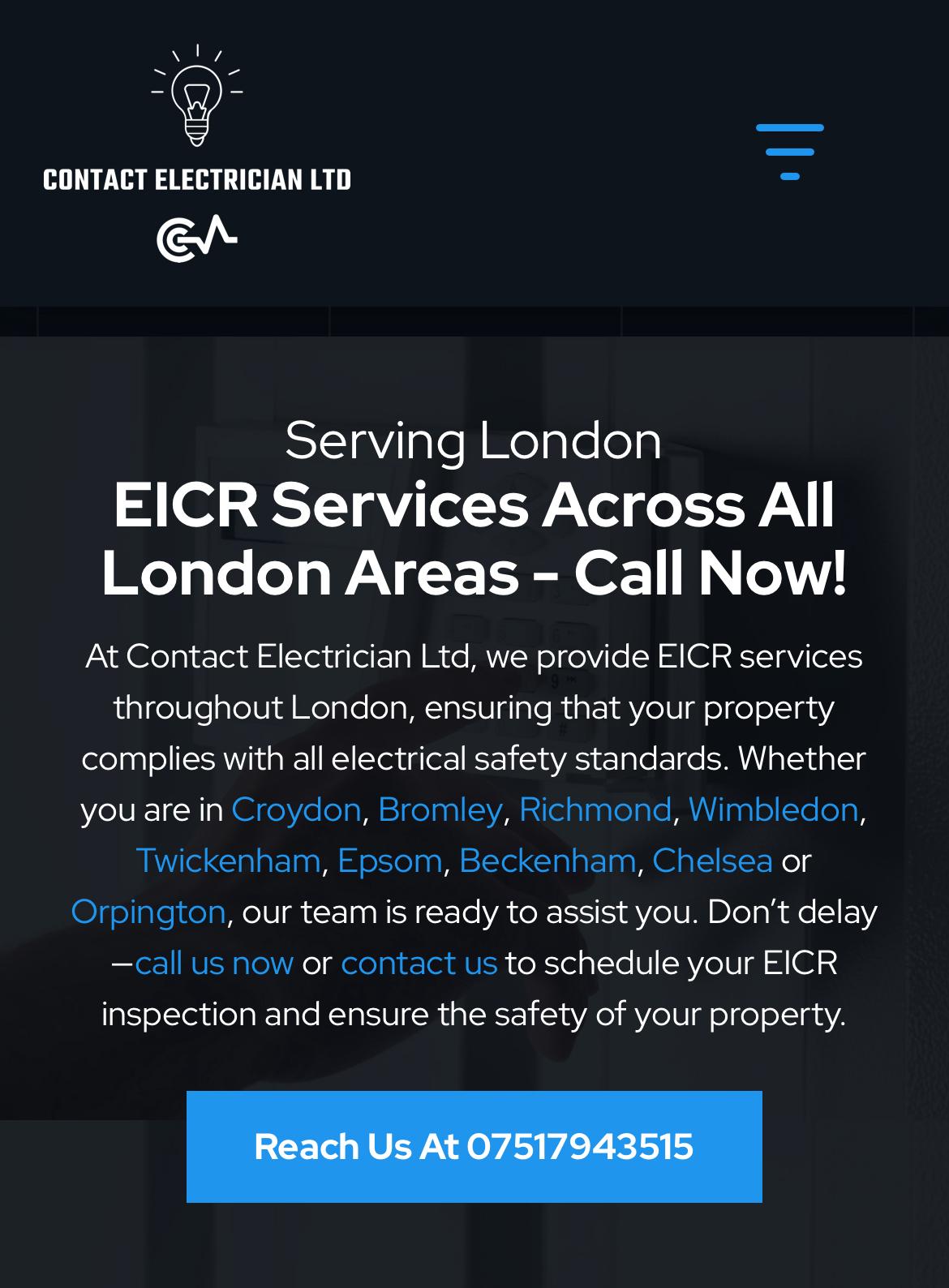 Contact Electrician Ltd Facebook ad