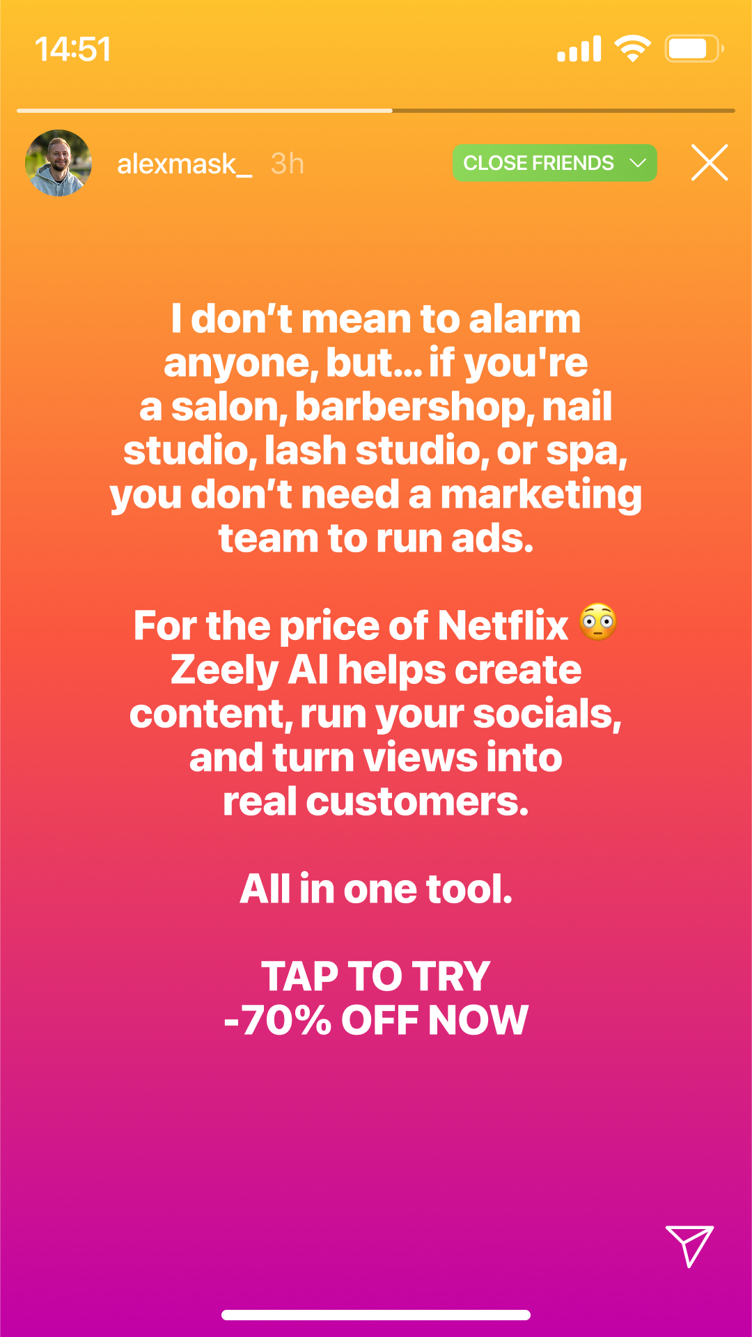Zeely Facebook ad