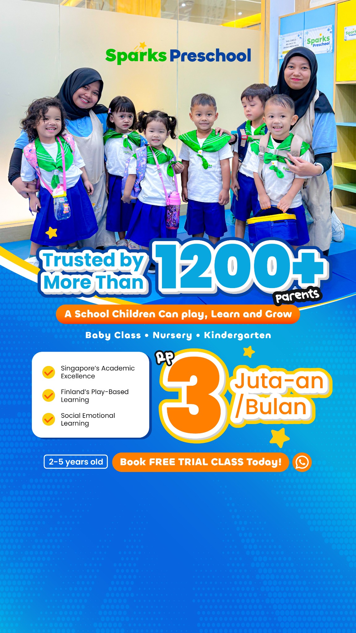 Sparks Preschool Facebook ad