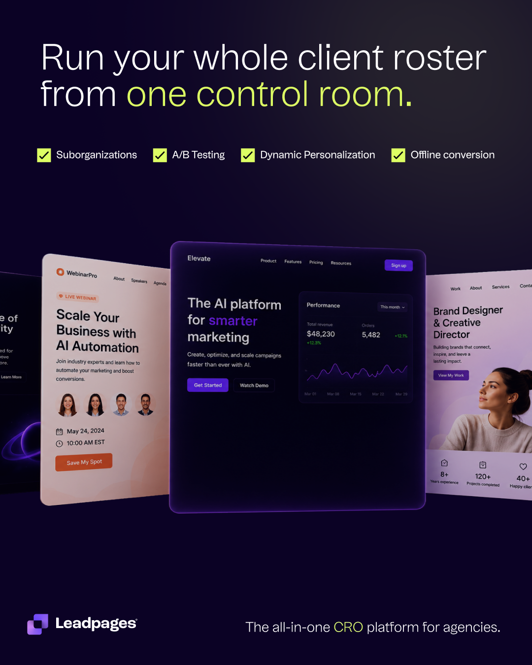 Leadpages Facebook ad: Your clients deserve a conversion system, not a landing…