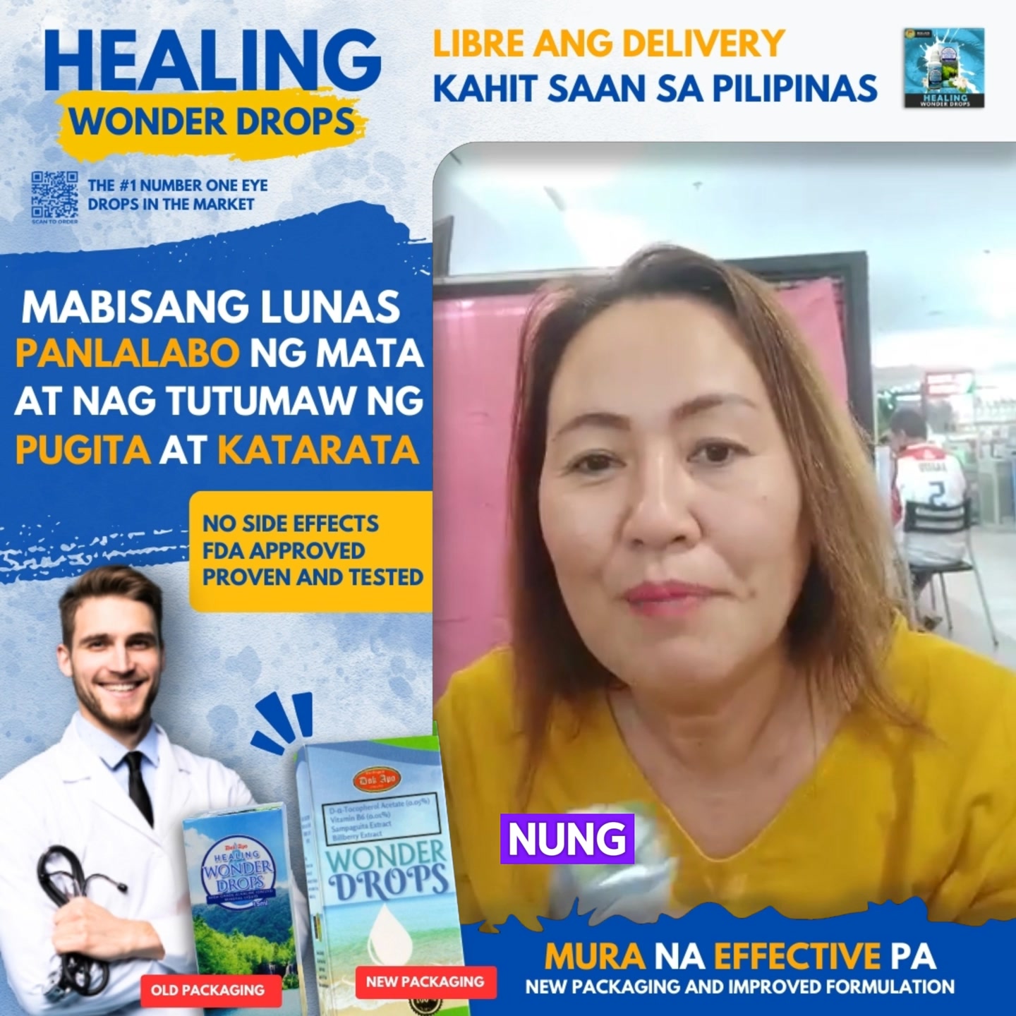 Healing Wonder Drops Online Store Facebook ad from Nov 11, 2025