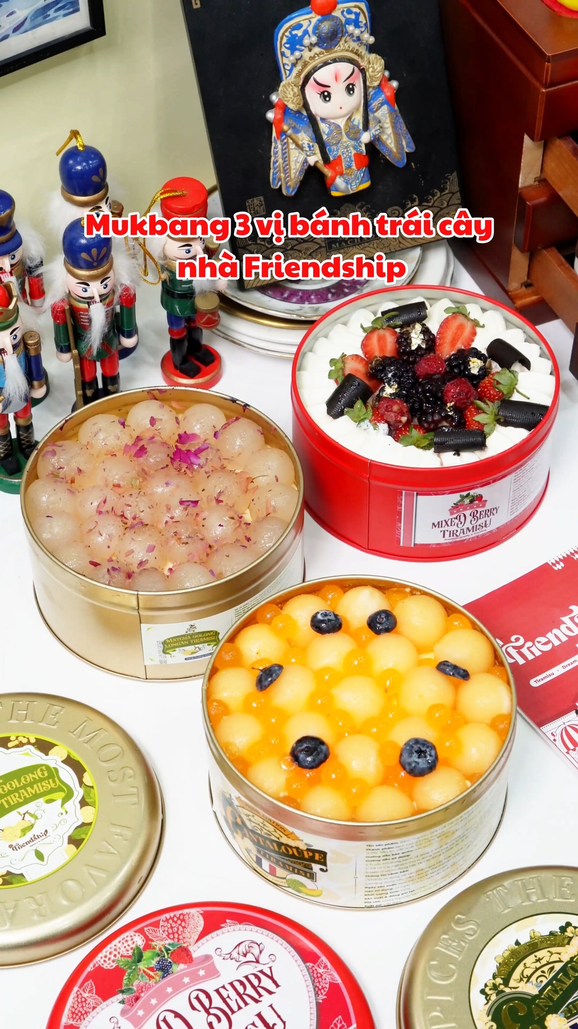 Friendship Bakery & Desserts Facebook ad: CÙNG MUKBANG 3 VỊ BÁNH 100% TRÁI CÂY…