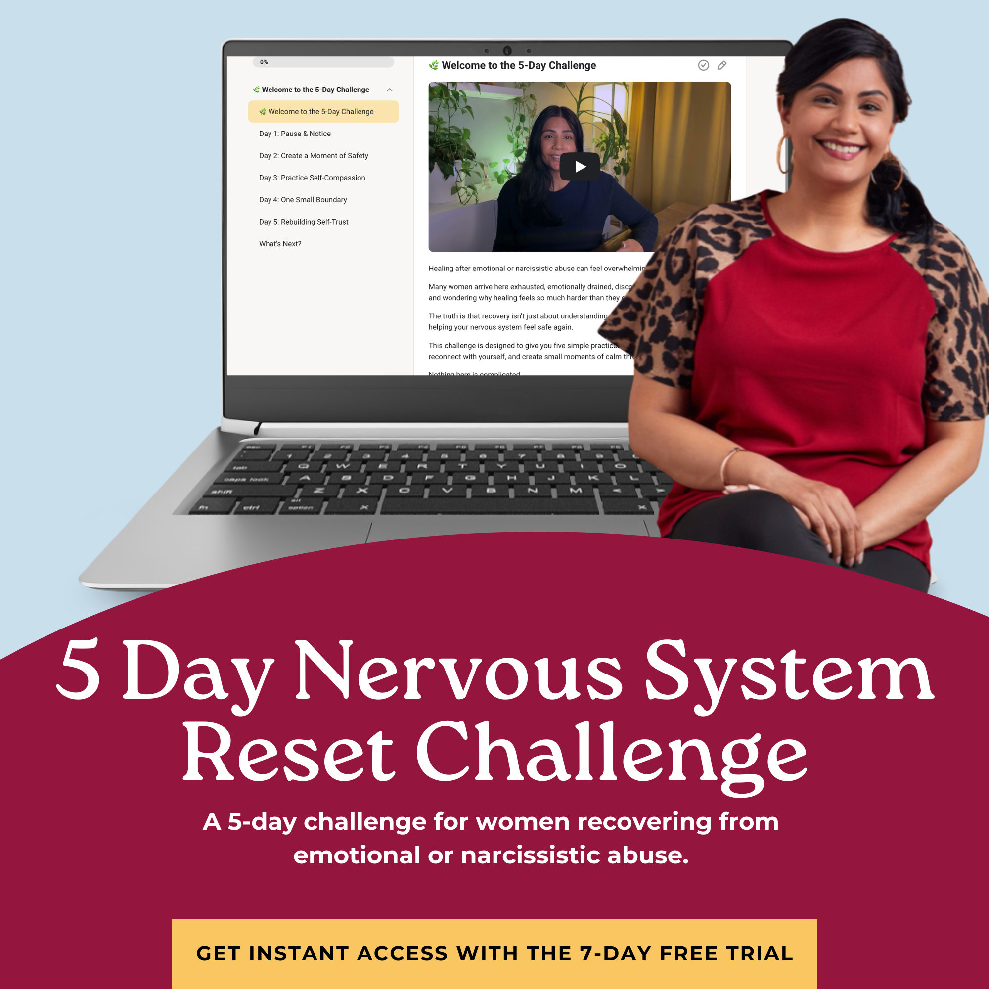 Healing Me After We Facebook ad: It's Here: The Nervous System Reset Challenge