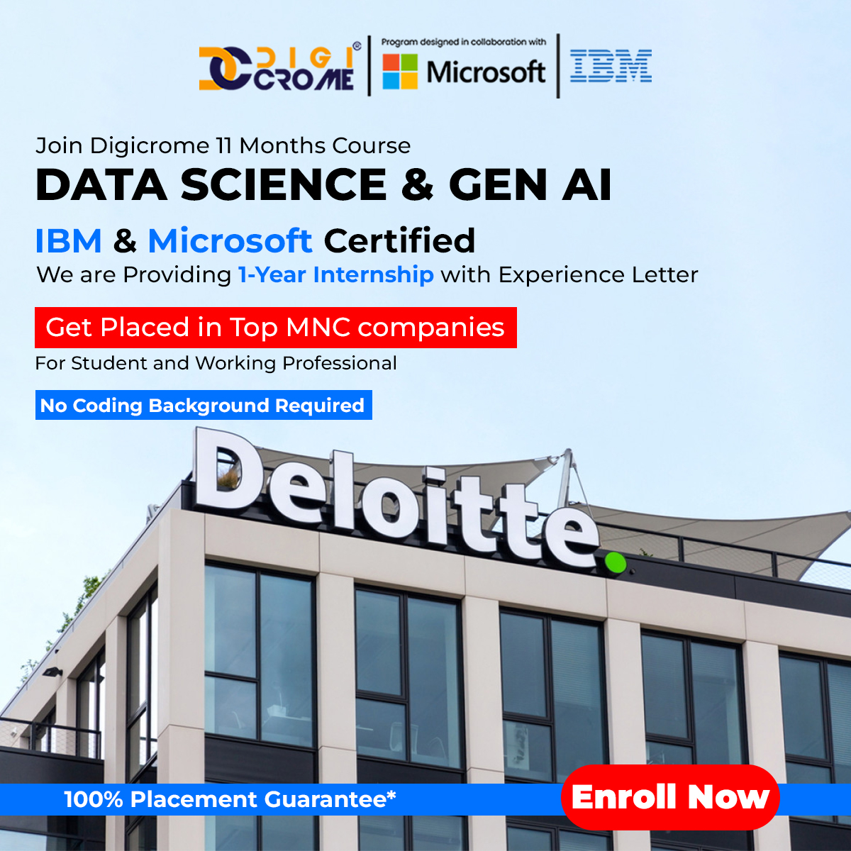 AI for Data Science Facebook ad: 100% Placement Guarantee* | with 1-Year Internship | Get…