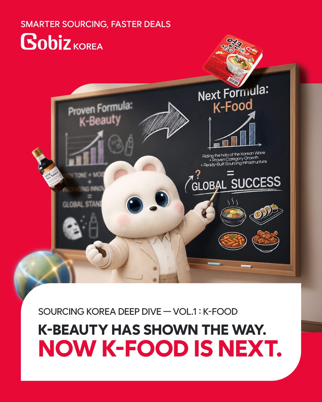 GobizKorea Facebook ad: Sourcing Korea Deep Dive, Vol.1: K-Food