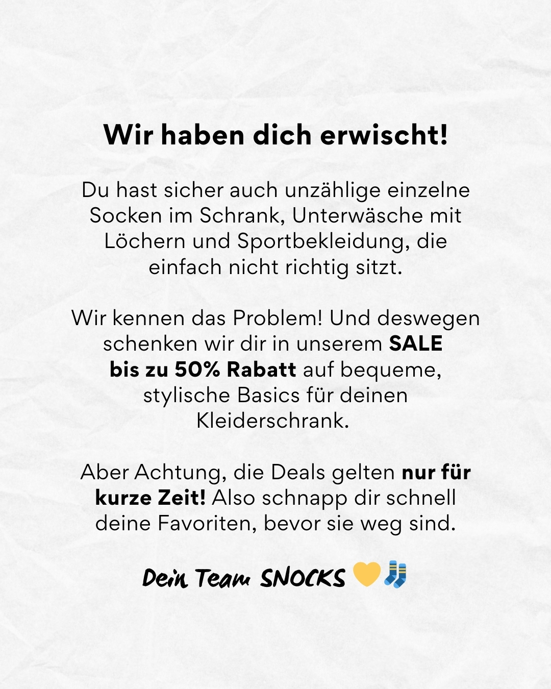 Snocks Facebook ad