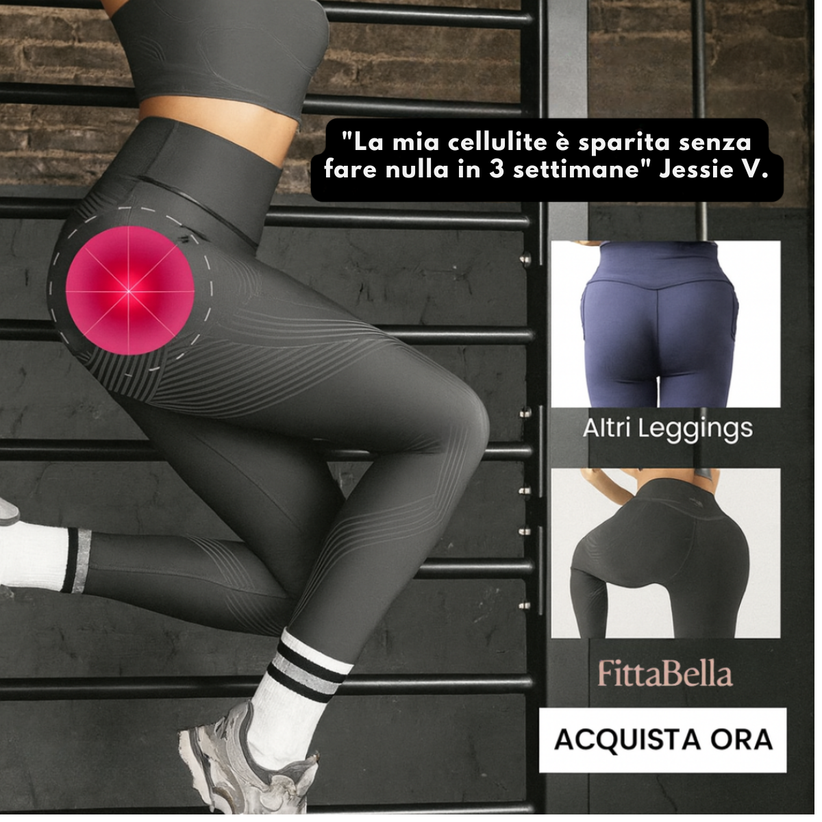 FittaBella Facebook ad: Offerta 1+1 Gratis sui Leggings Fittabella