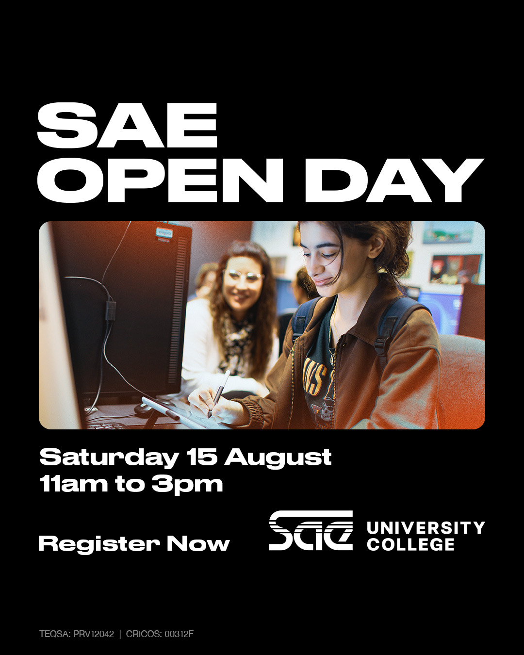 SAE University College Aus Facebook ad from Jul 9, 2026