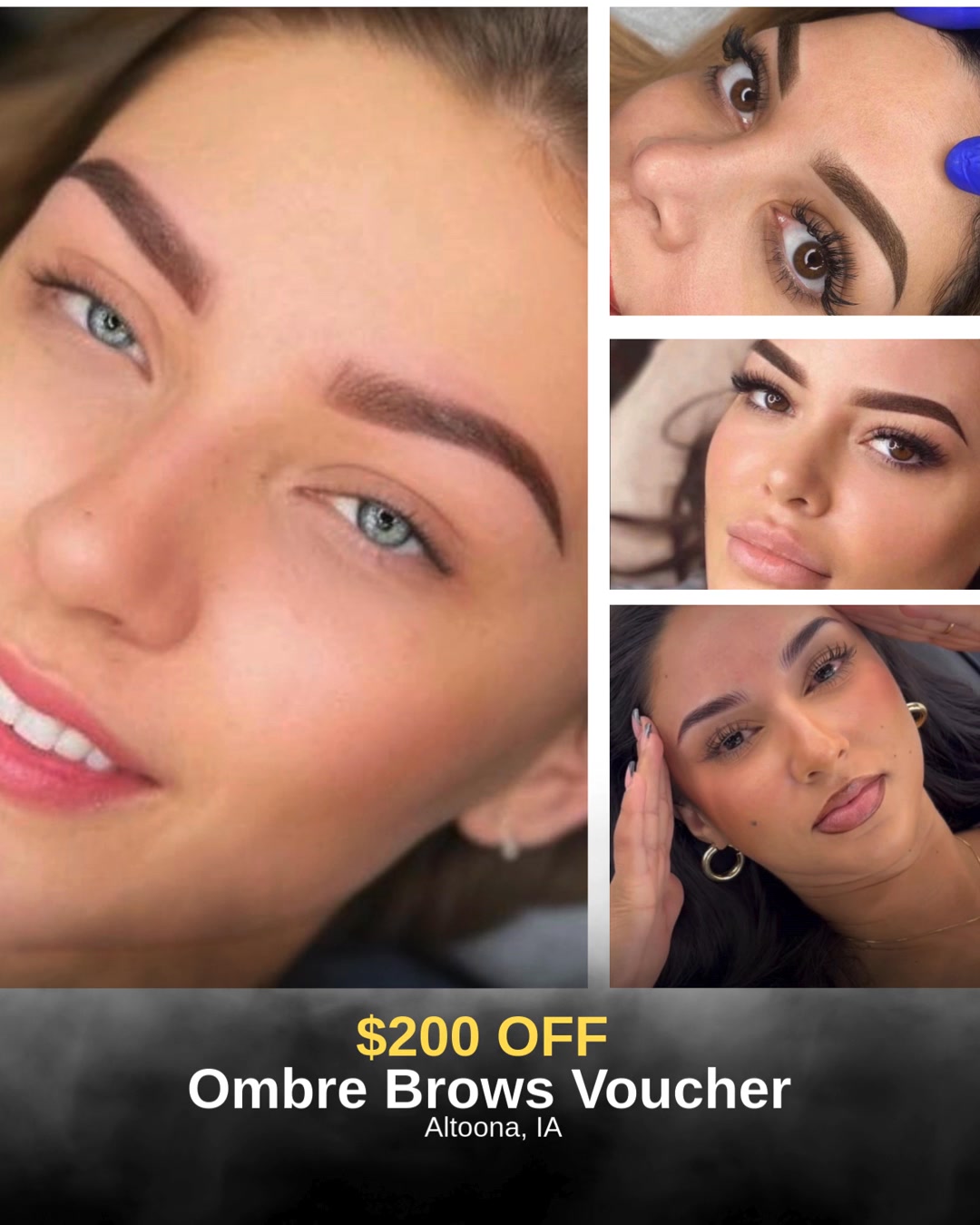 Luminous Lines Permanent Makeup by Kristy Facebook ad: Save $200 Off Voucher on natural brows