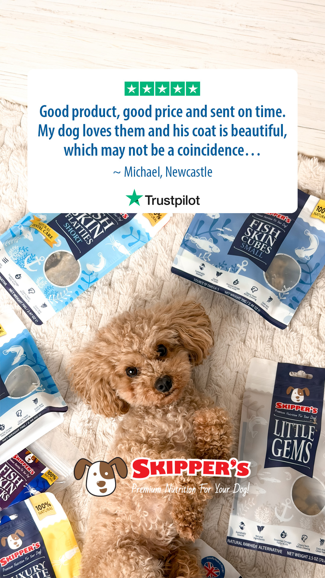Skipper's Pet Products Facebook ad