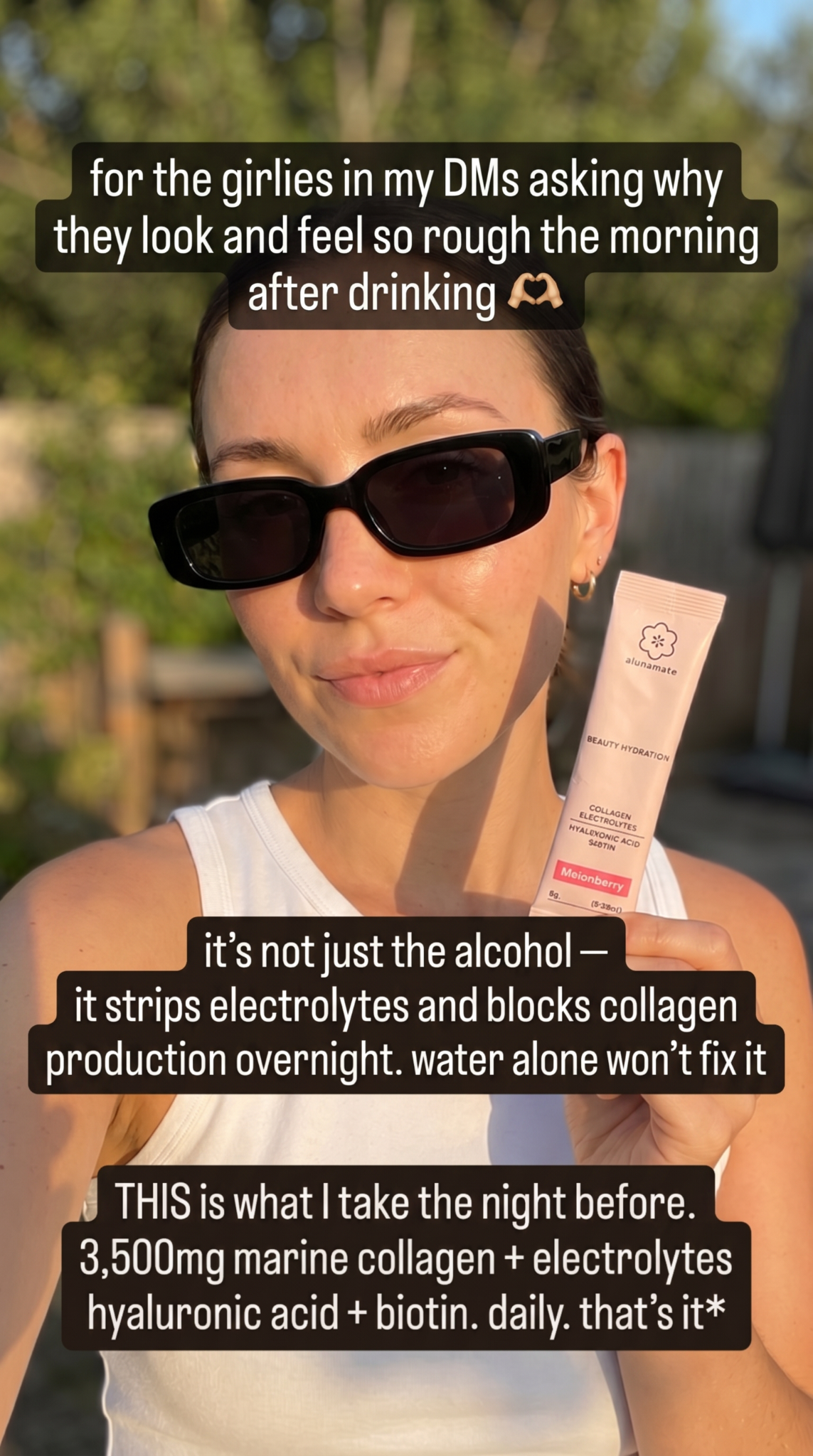 Alunamate Facebook ad: Hydrate Skin from Within