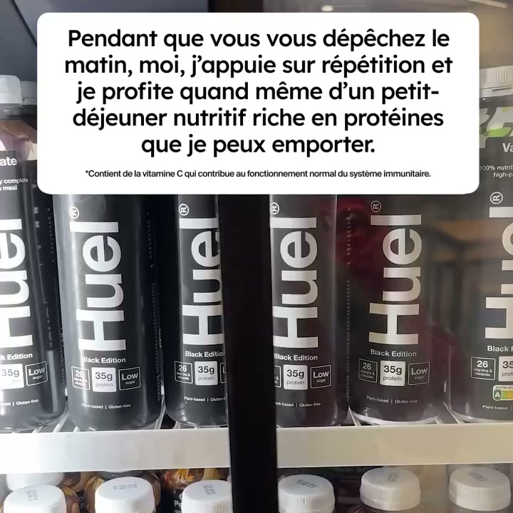 Huel Facebook ad: Pas le temps de cuisiner? Voici Huel Black Edition