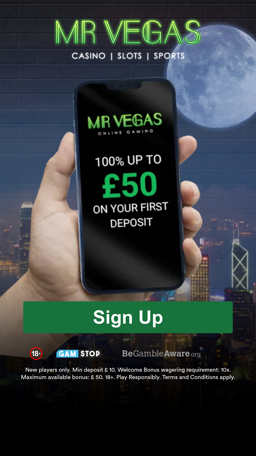 Mr Vegas Facebook ad