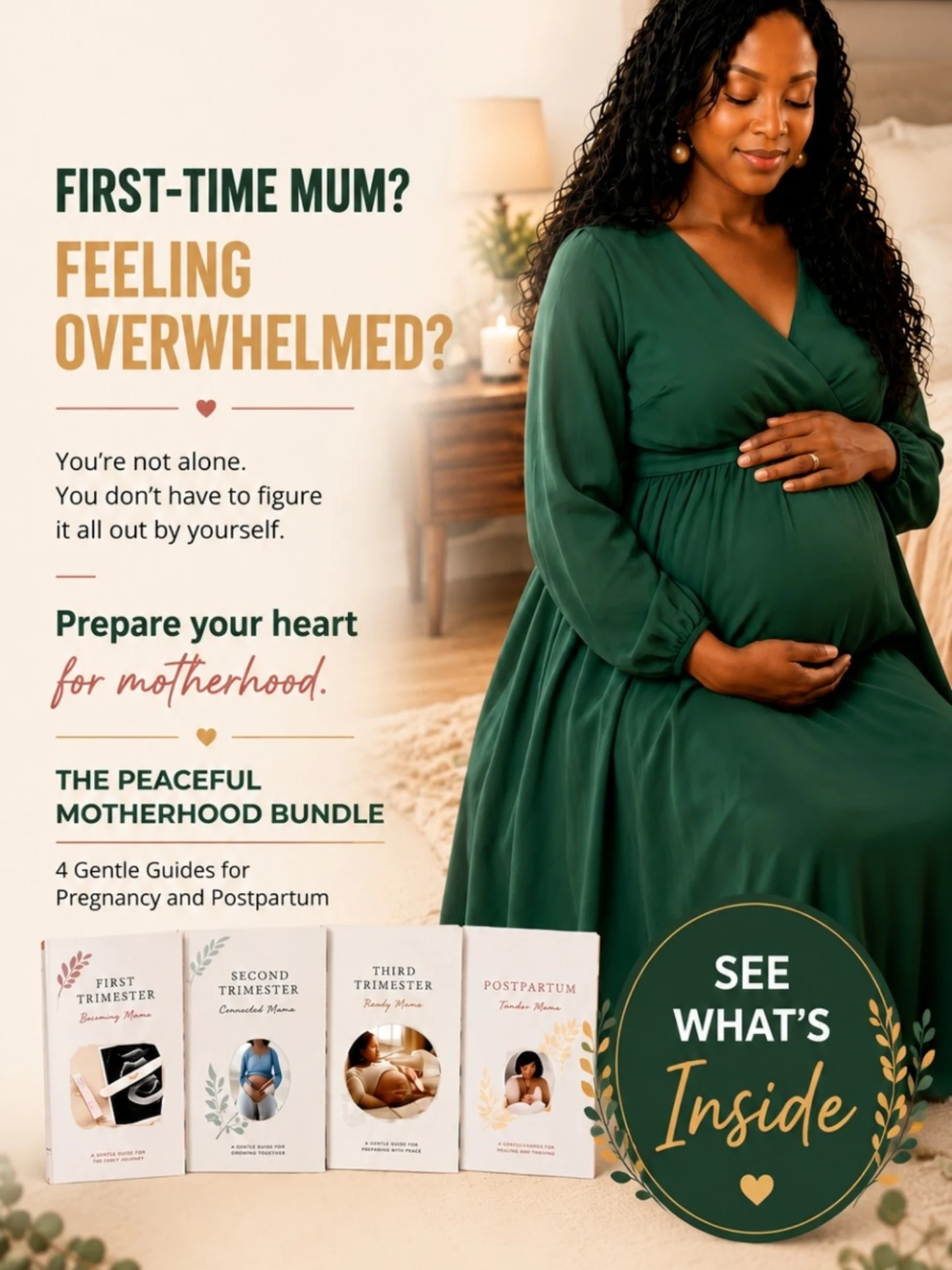 WisdomShelf Facebook ad: First-Time Mum? Feeling Overwhelmed?