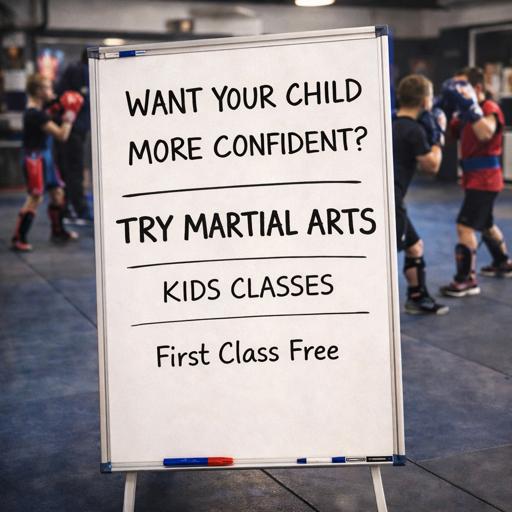 Undisputed fight academy -Ilkeston derby Facebook ad: Give Your Child Confidence, Focus & Energy, First Class…