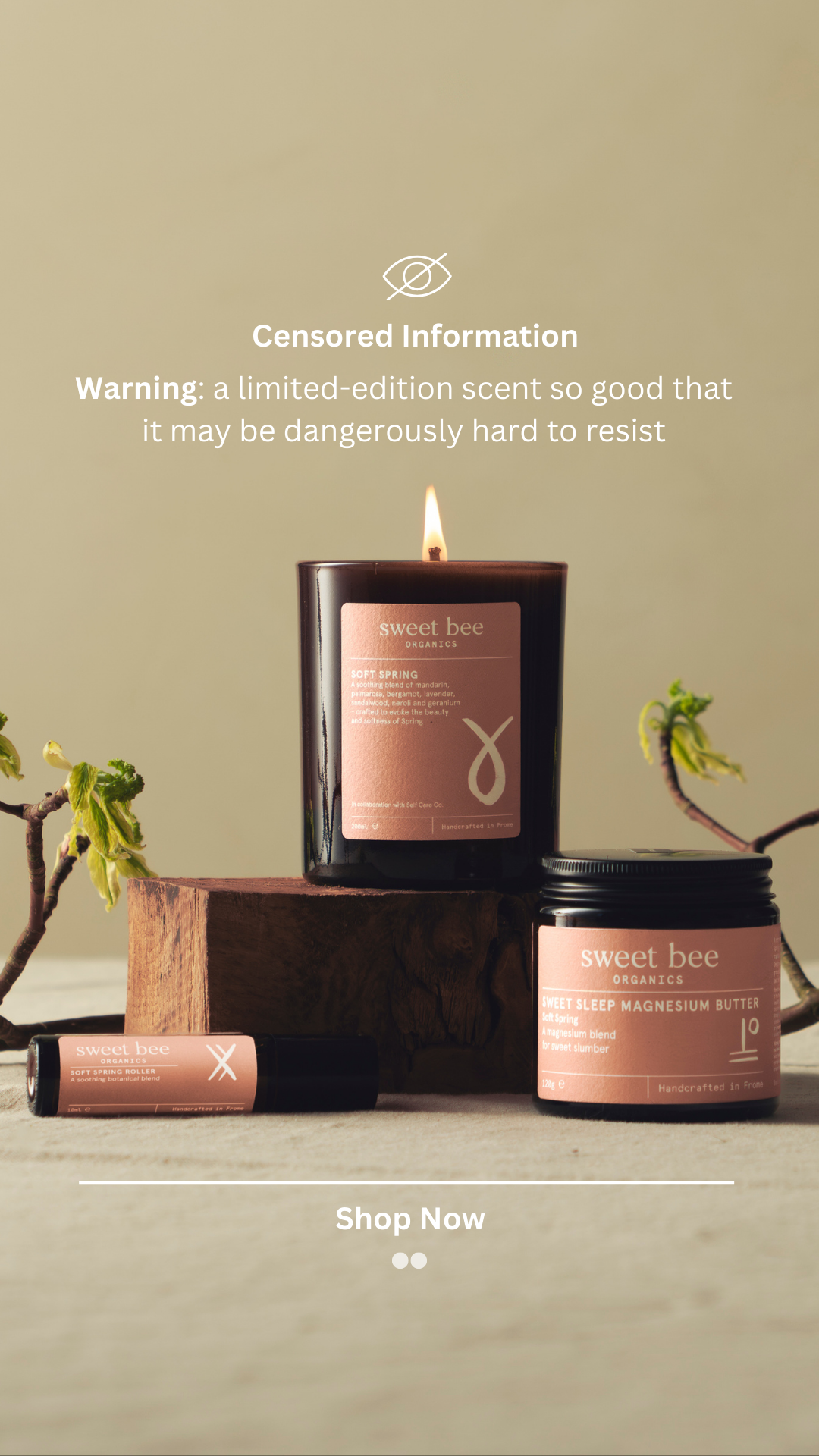 Sweet Bee Organics Facebook ad