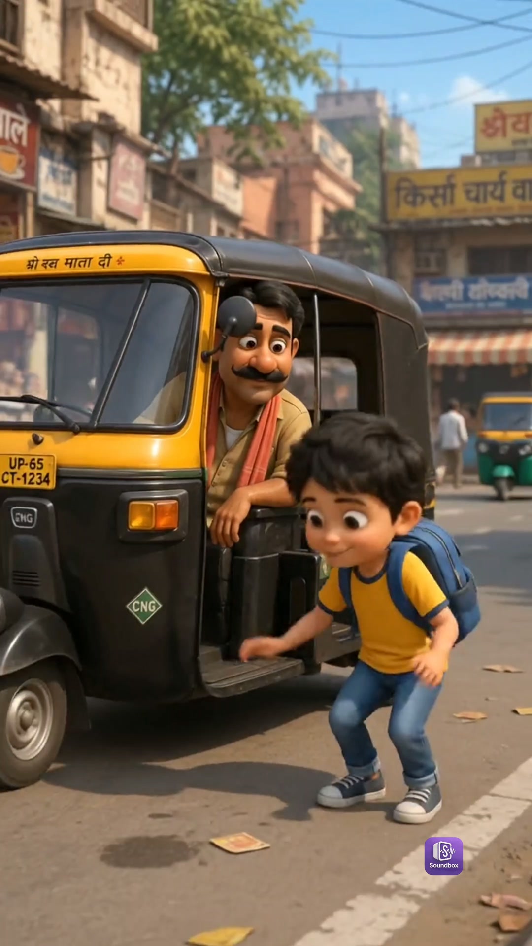 Soundbox Facebook ad: Dukaan Sambhalo Aaram Se