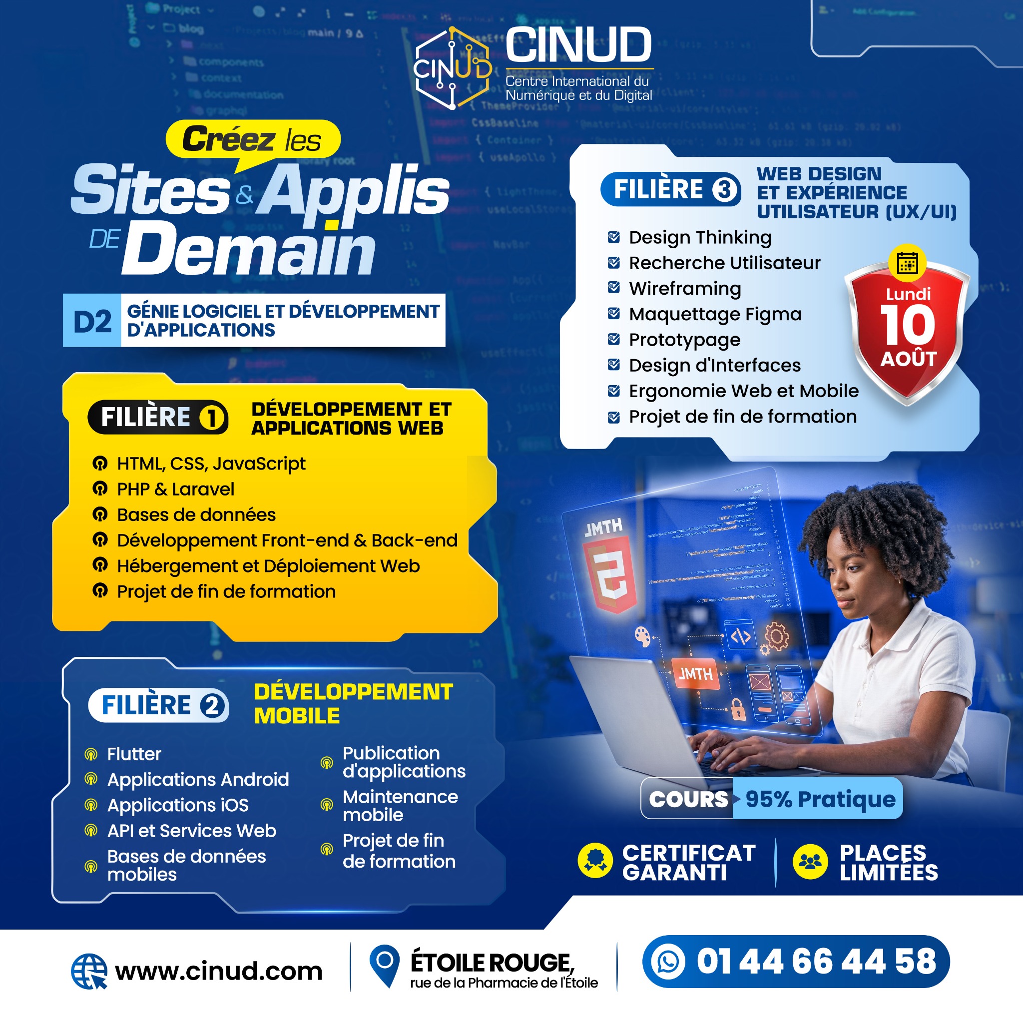 CINUD - Centre International du Numérique et du Digital Facebook ad: CRÉEZ LES ET LES WEB DE DEMAIN!