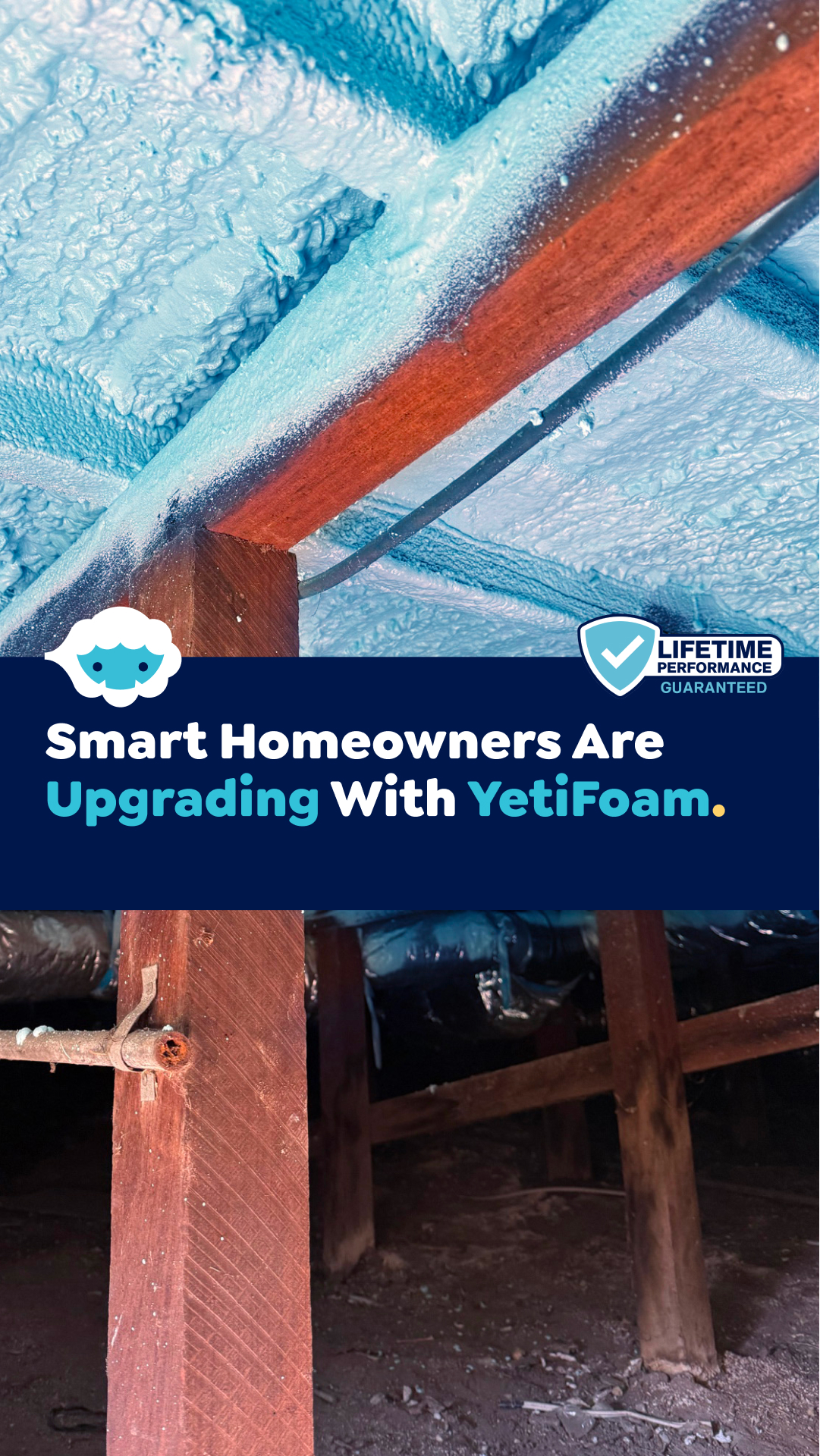 Yetifoam Facebook ad from Nov 12, 2025