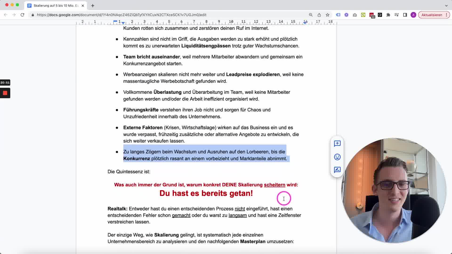 Andreas Baulig Facebook ad: Skalierung auf 5 bis 10 Mio. (GUIDE + Google Doc)