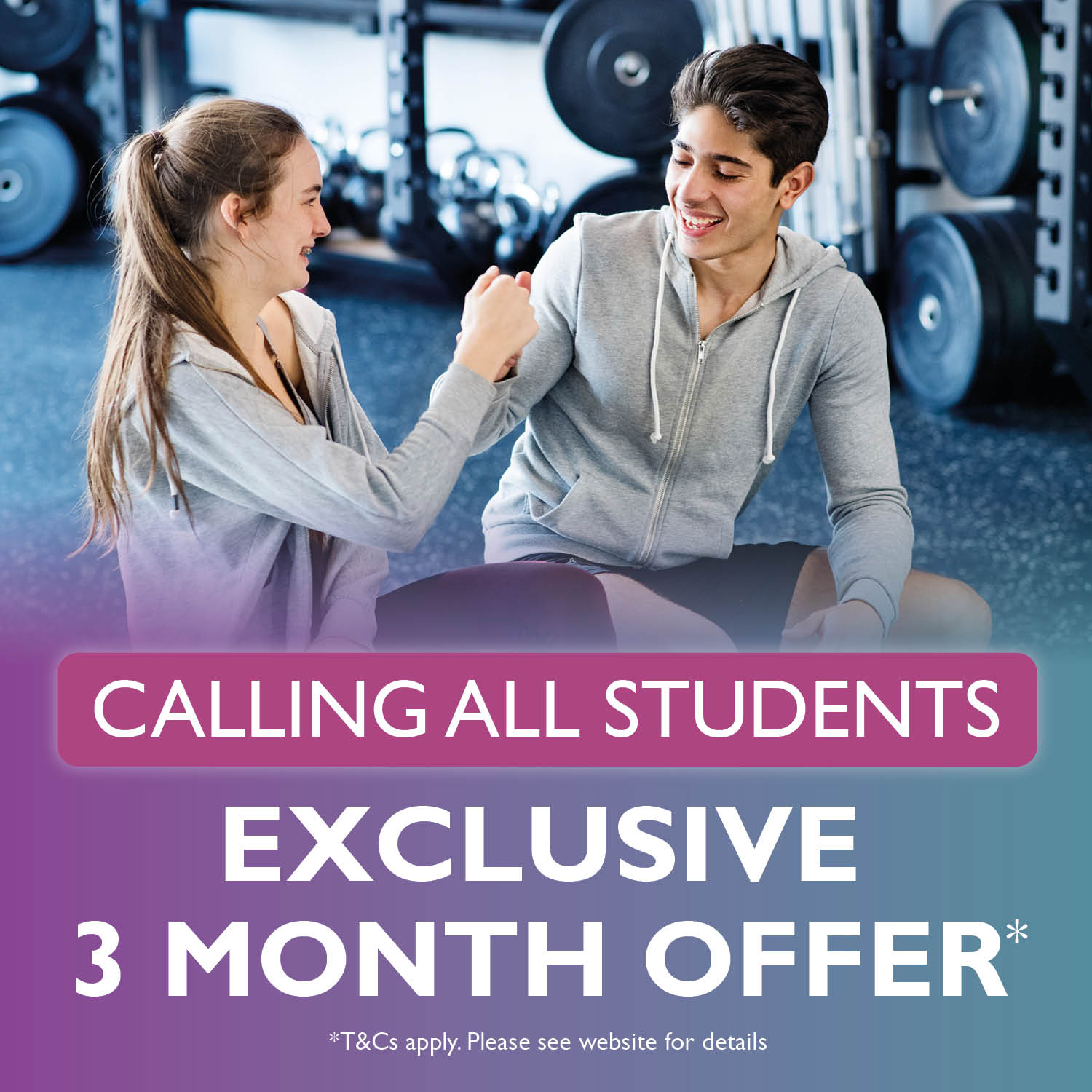 Freedom Leisure Facebook ad: Save up to 20% on our 3 Month Student Memberships