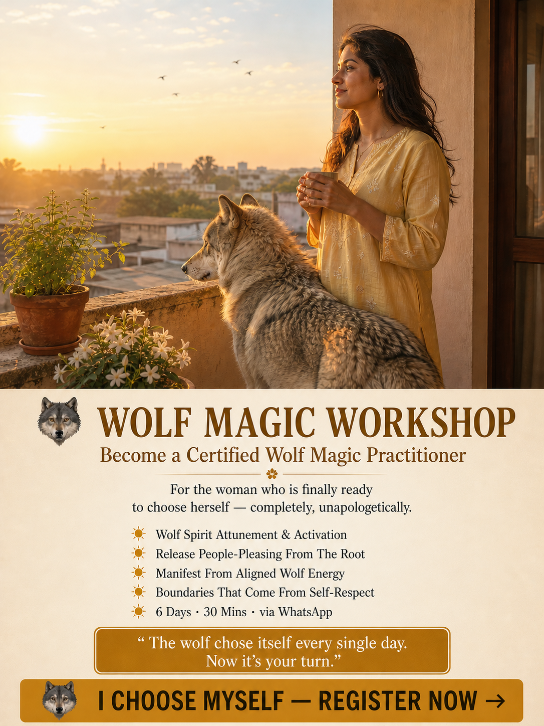 Secluded Truth- The Healing and Tarot Hub Facebook ad: 6 DAYS WOLF MAGIC WORKSHOP!