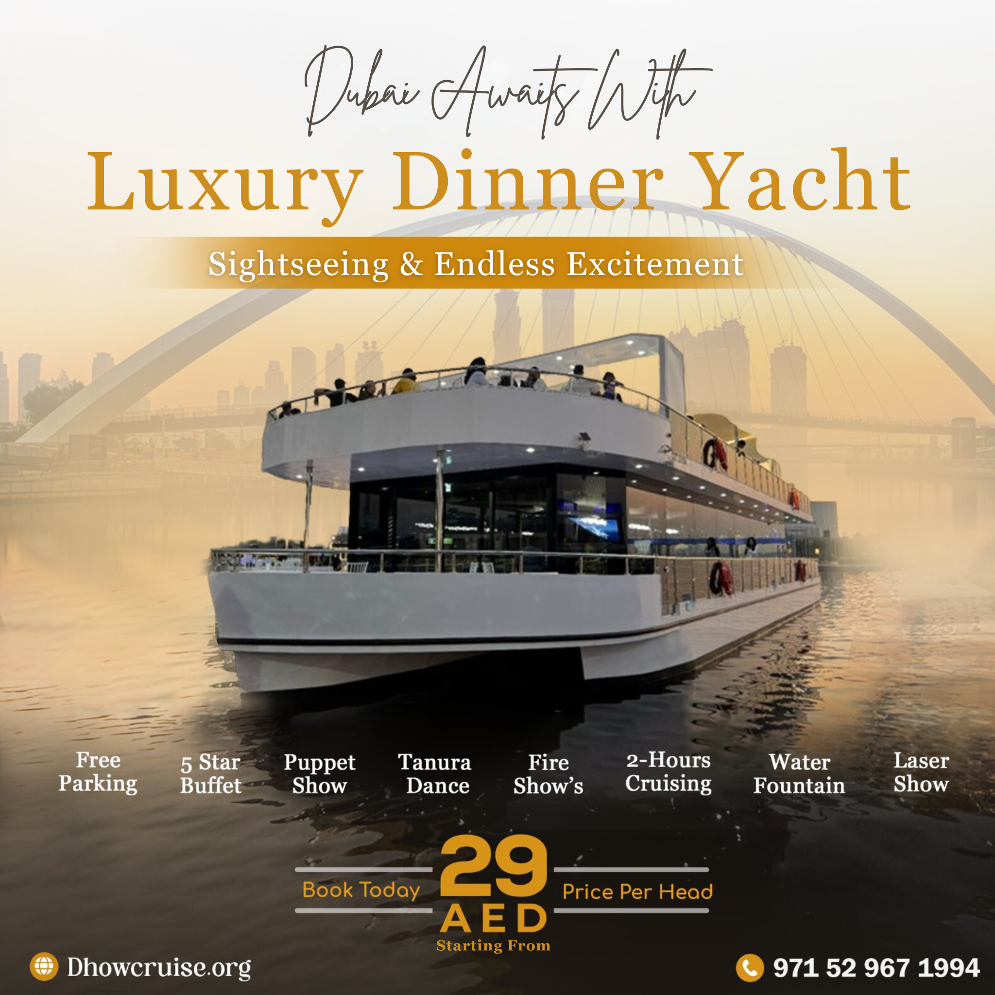 Dhow Cruise Deals Facebook ad: Book Now Pay Later