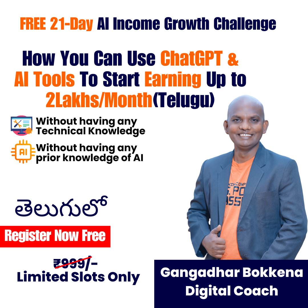 Gangadharb Facebook ad: 𝐋𝐞𝐚𝐫𝐧 𝐀𝐈 𝐢𝐧 𝐓𝐞𝐥𝐮𝐠𝐮 & 𝐒𝐭𝐚𝐫𝐭…
