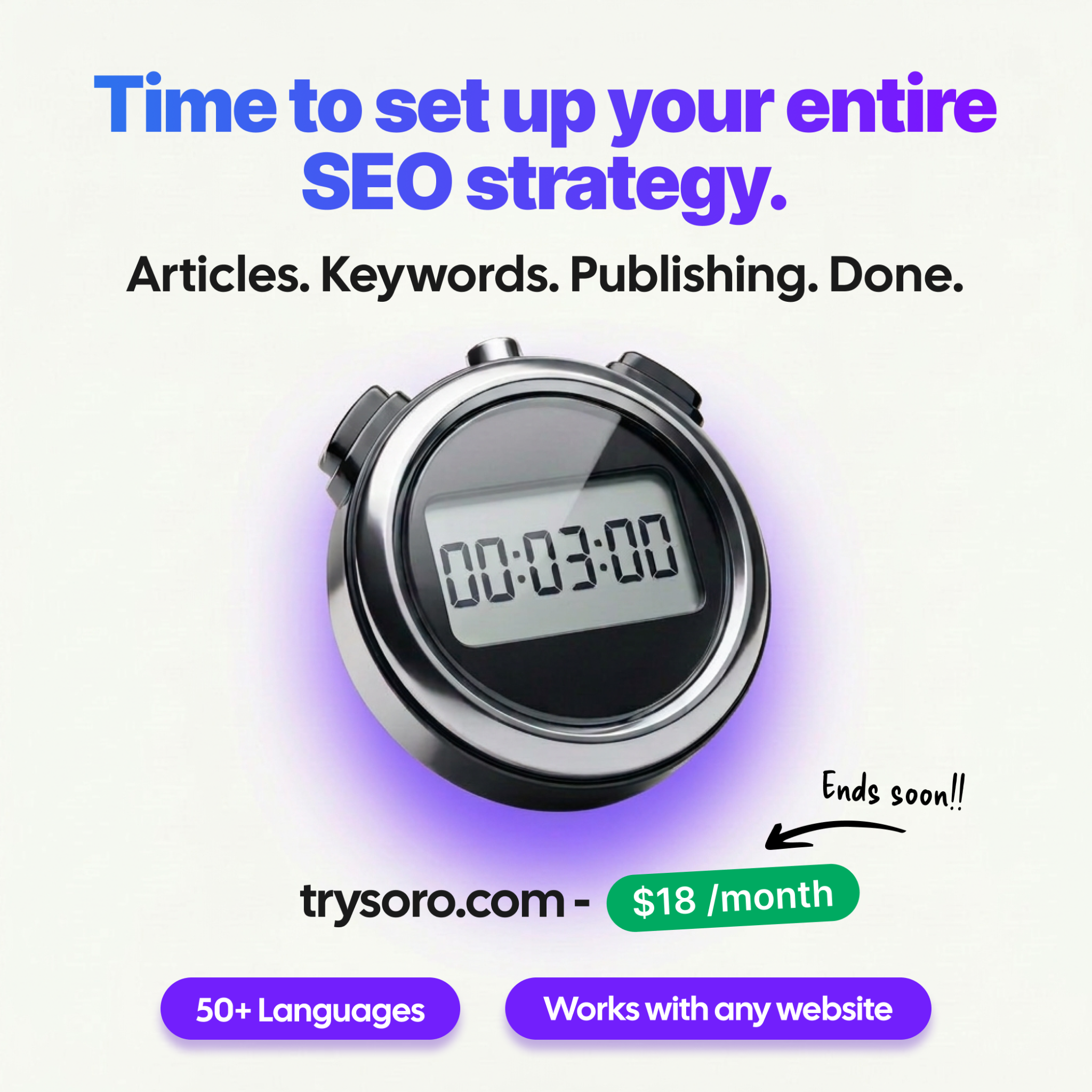 Soro SEO Facebook ad