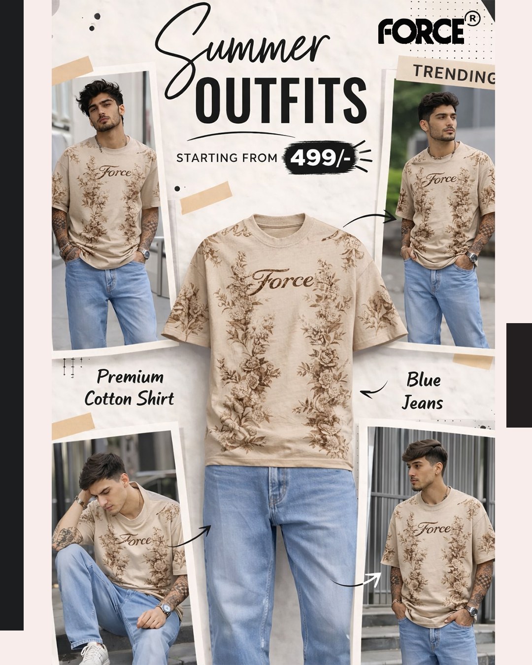 Force Apparels Facebook ad: T-Shirts