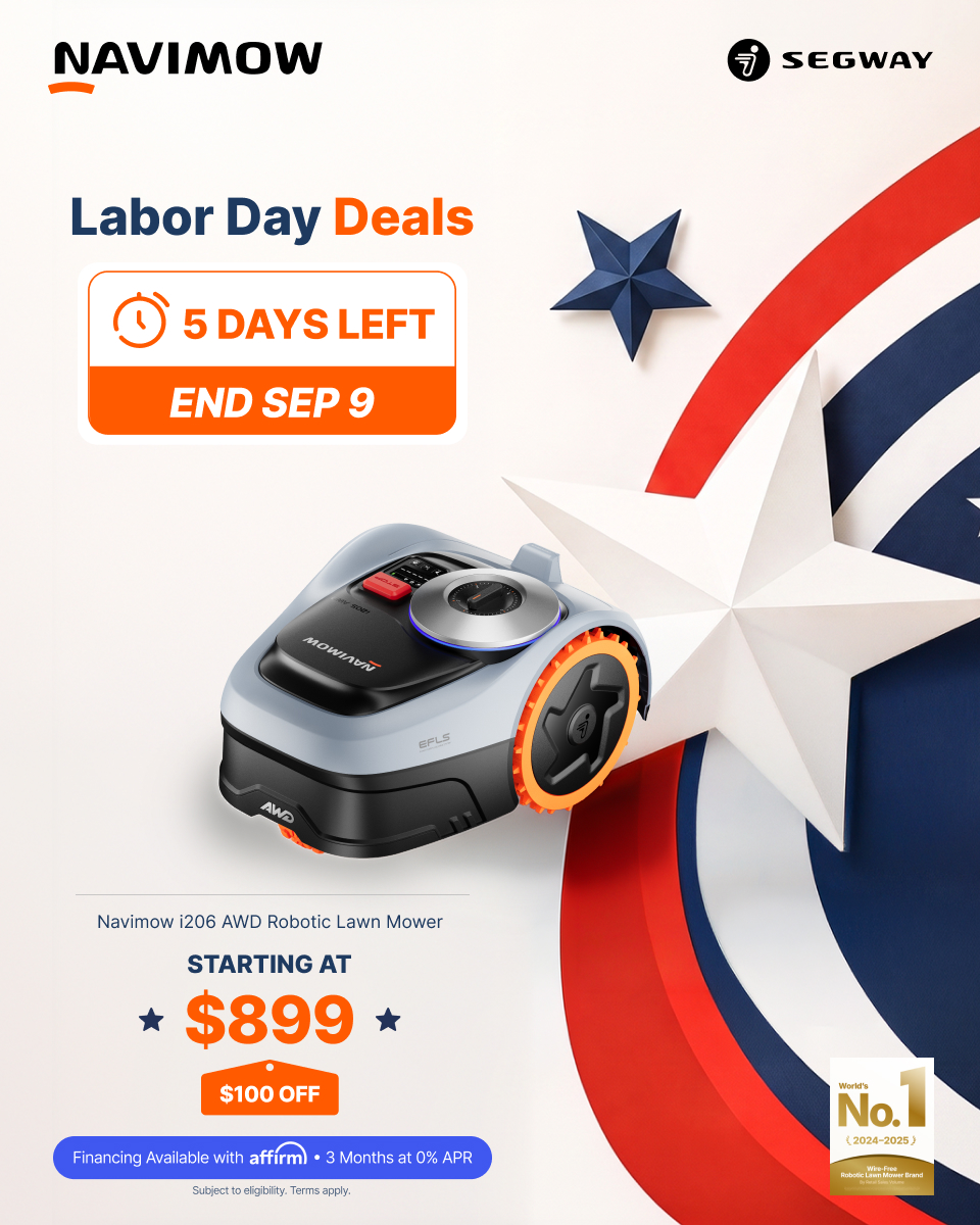 Segway Navimow Facebook ad: 5 Days Left: i2 AWD From $899 | Ends Sep 9