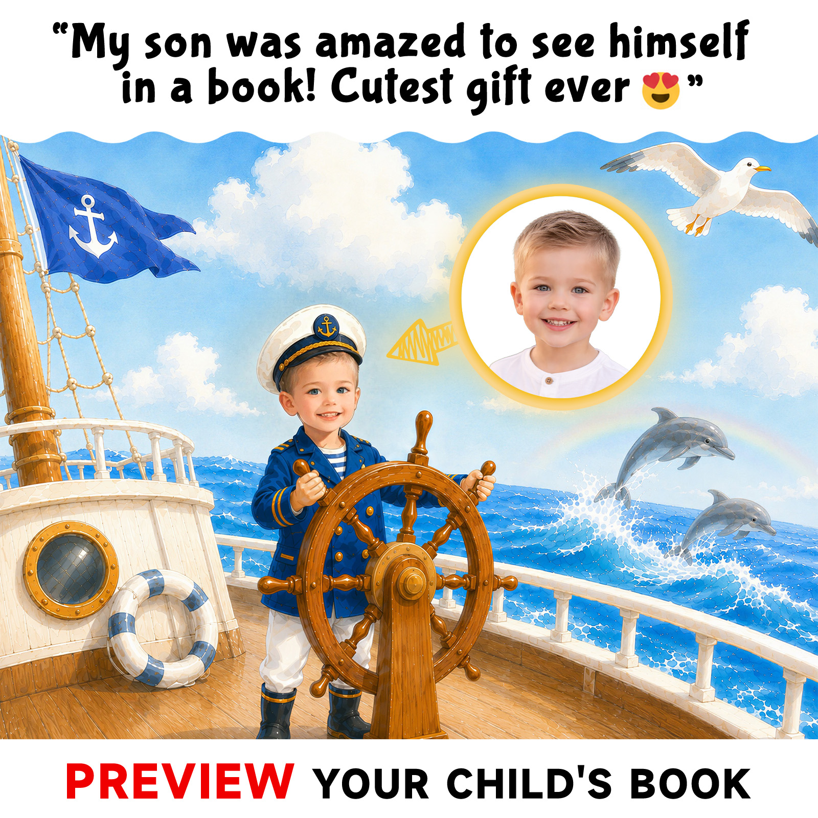 PortraTale Facebook ad: Portratale·personalized storybook·Big Adventures Explorer…