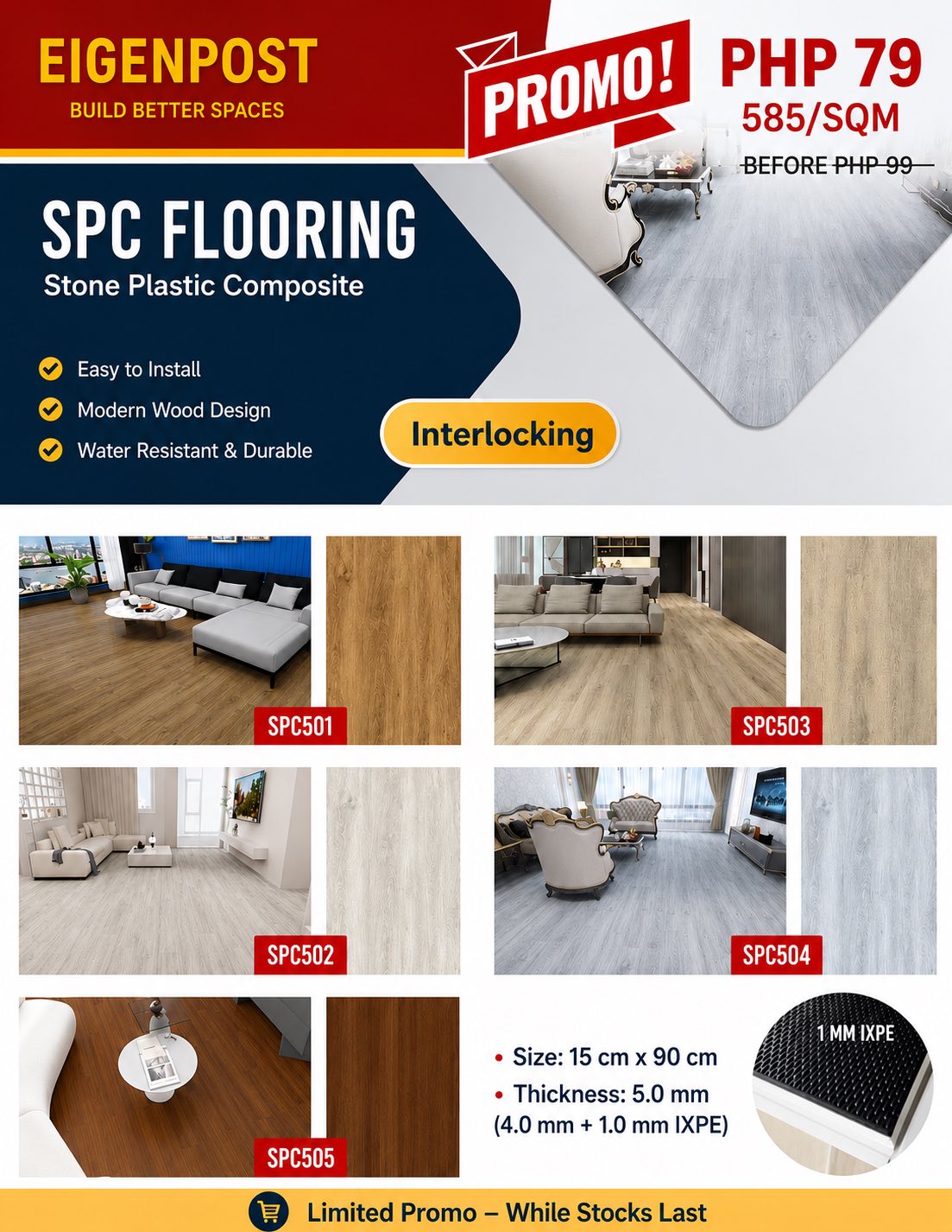Eigenpost Carpet Tiles SPC WPC and Artificial Grass - PH Facebook ad