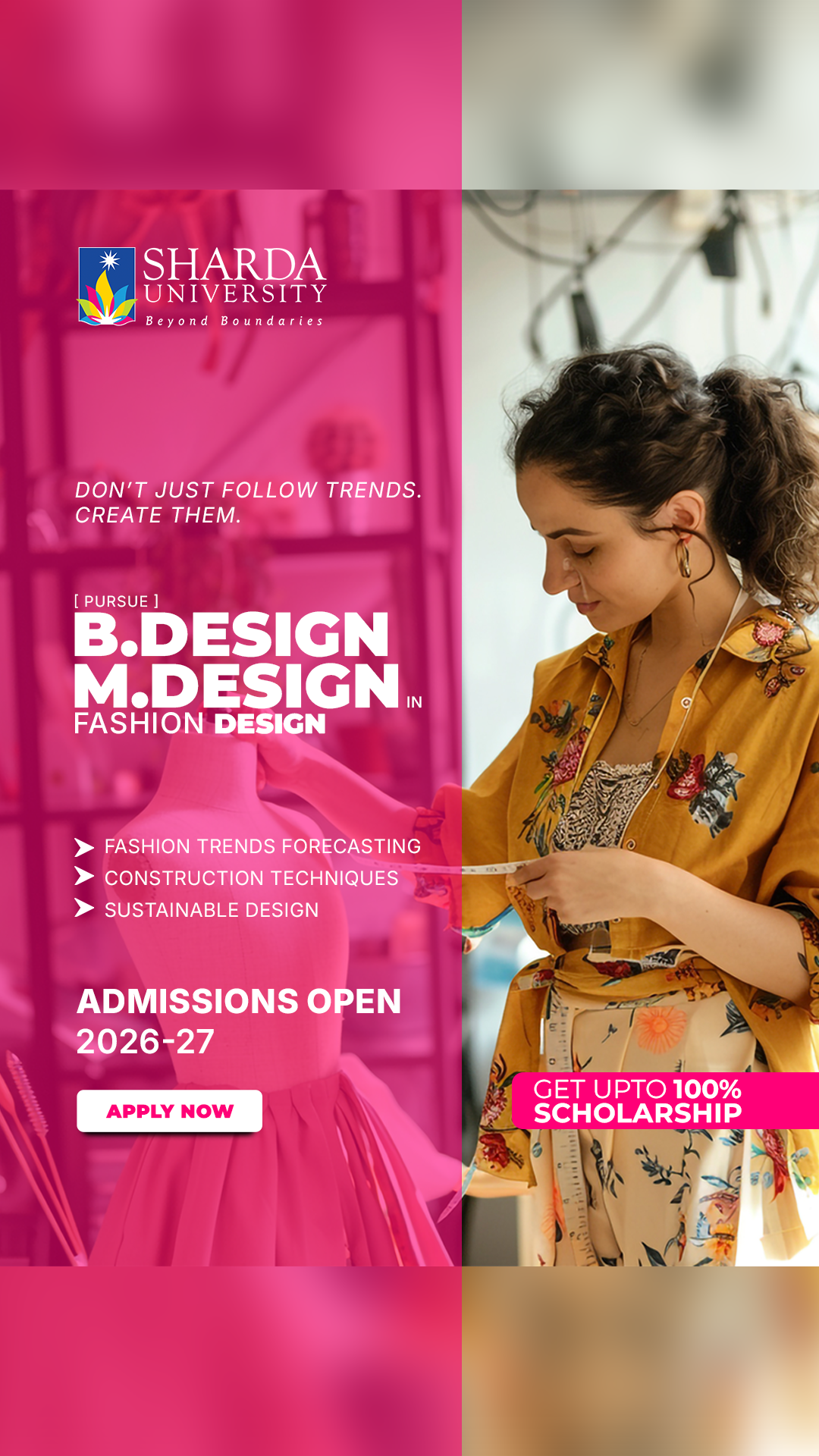 Sharda University Facebook ad