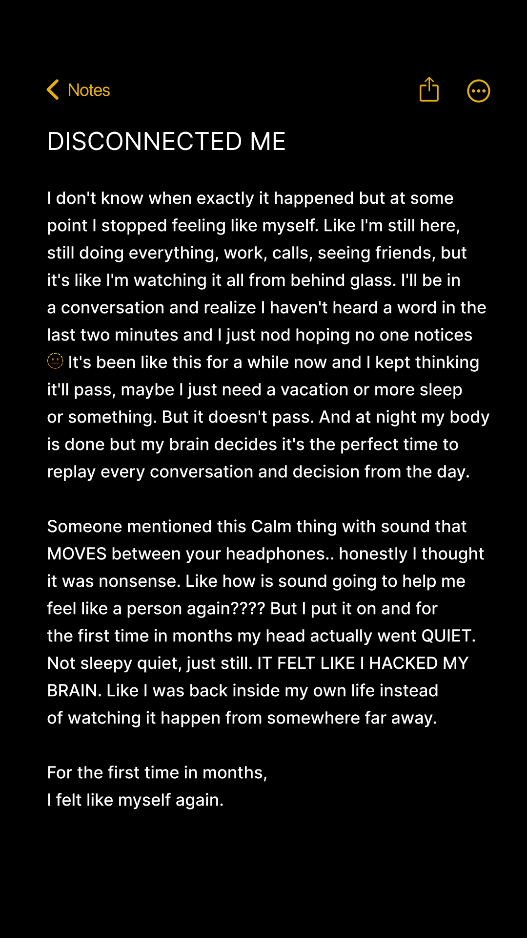 Calm Facebook ad