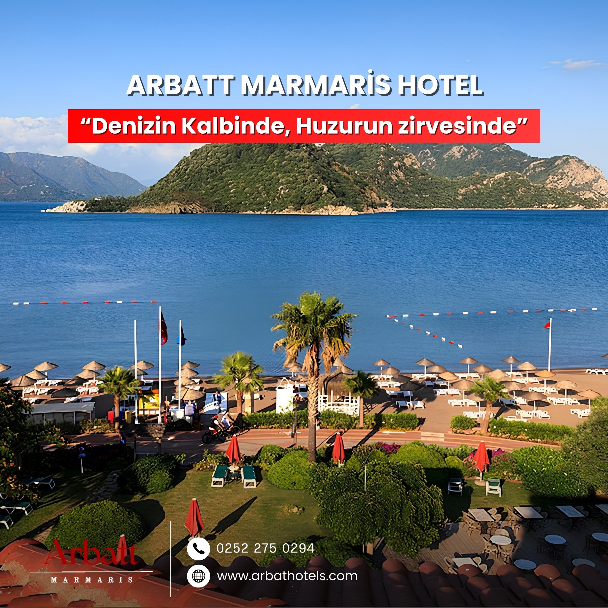 Arbatt Marmaris Facebook ad: Marmaris’te Denize Sıfır Huzurlu Bir Kaçamak!