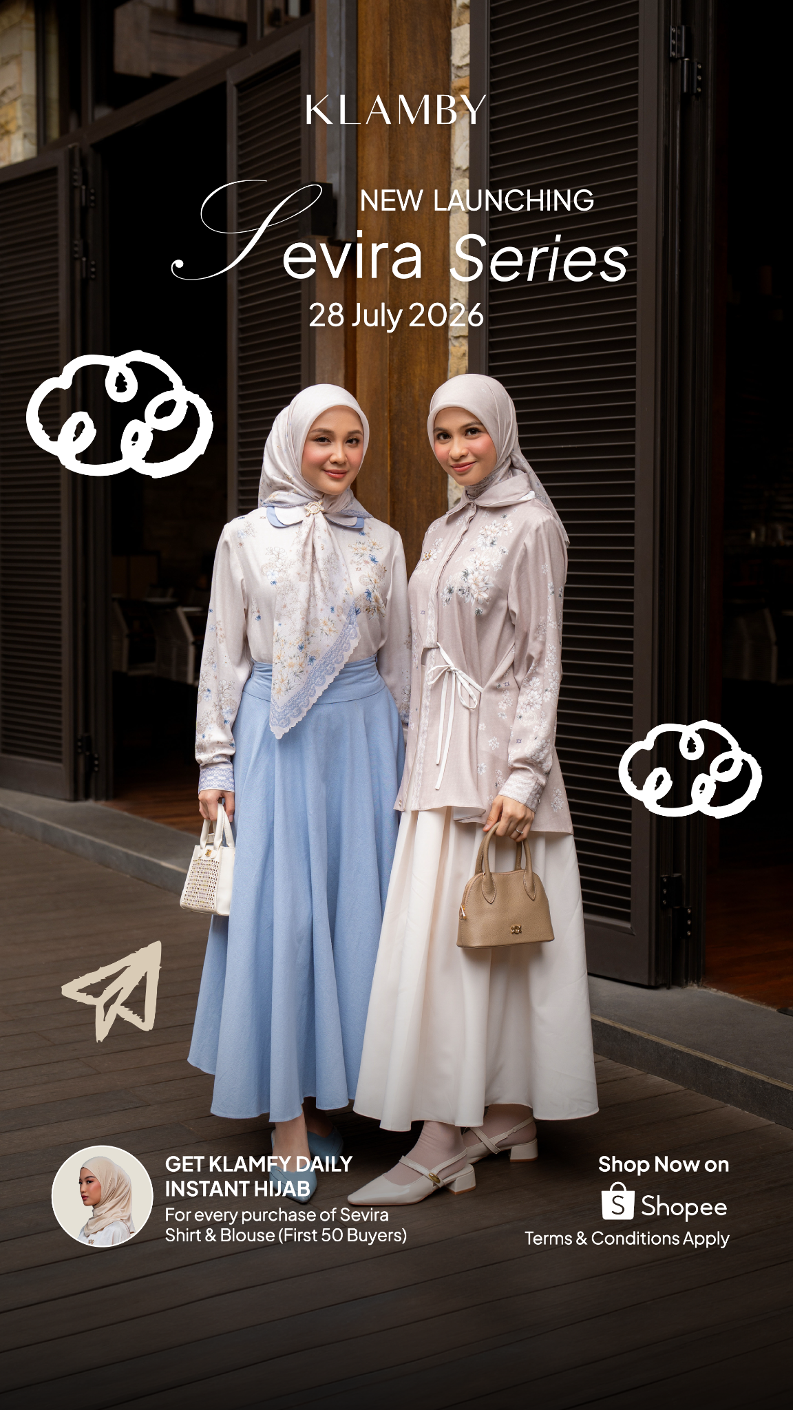Wearing Klamby Facebook ad: New Launching Sevira Series!