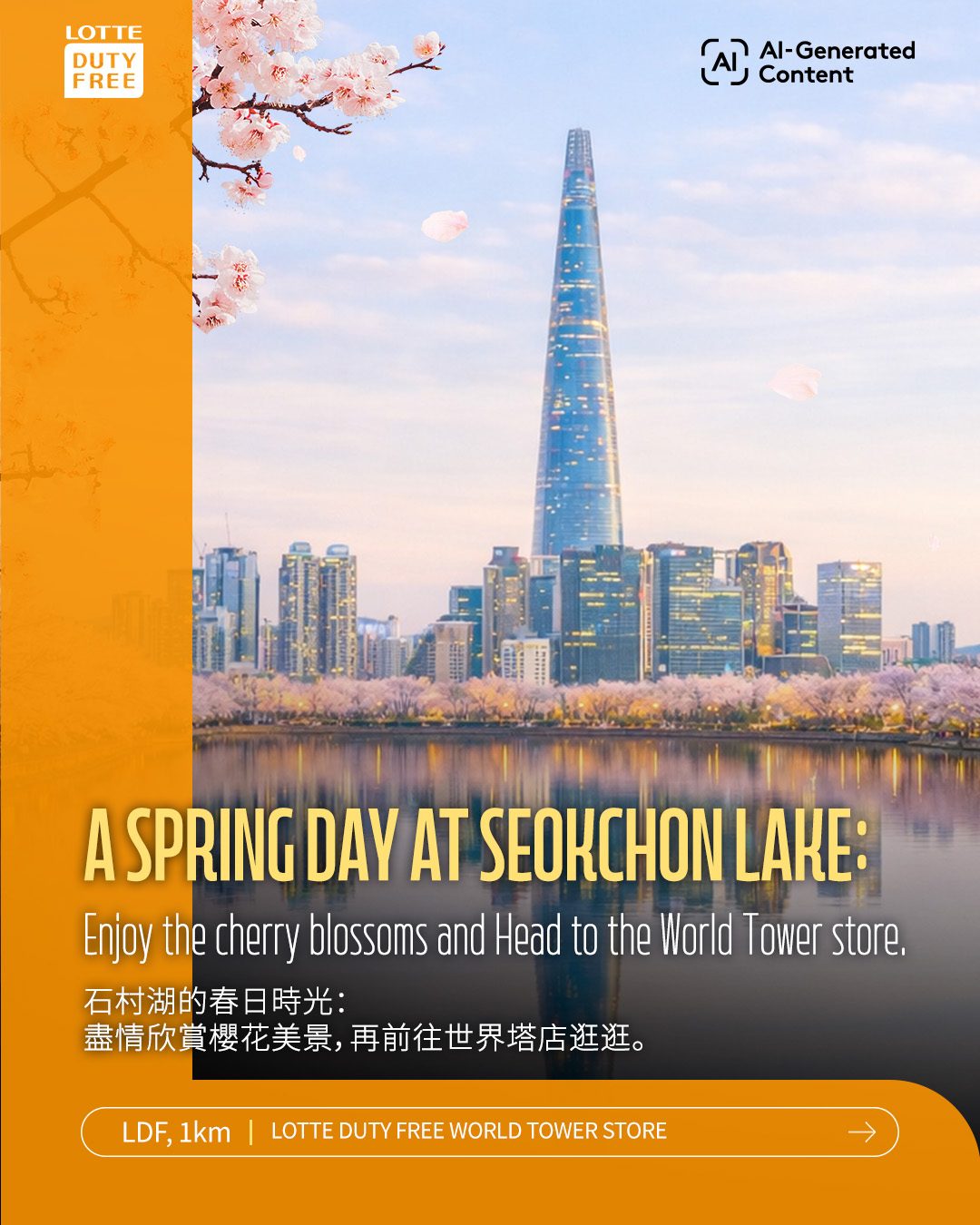 Lotte Duty Free Facebook ad: A perfect spring day course