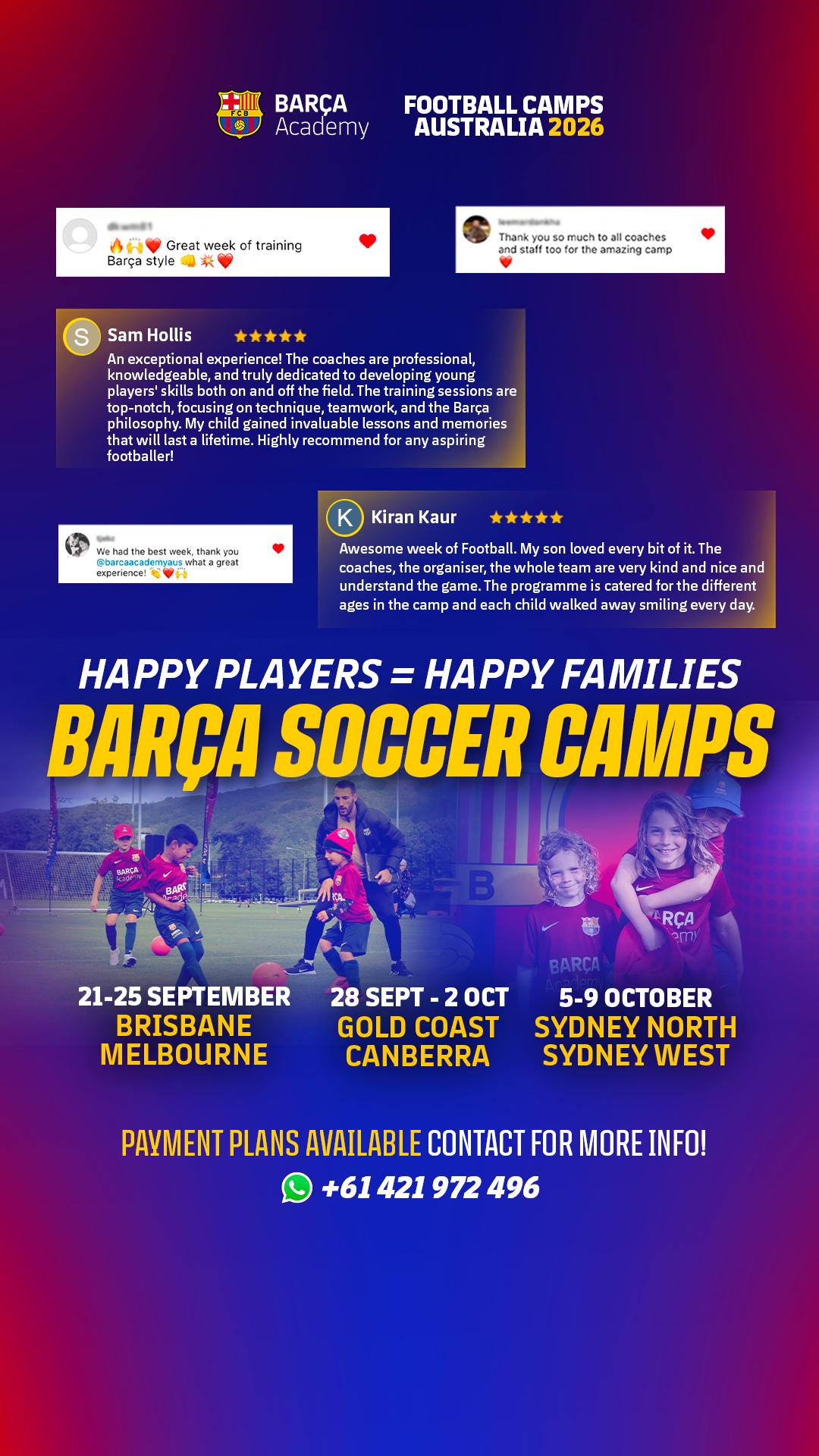Barça Academy Australia & New Zealand Facebook ad