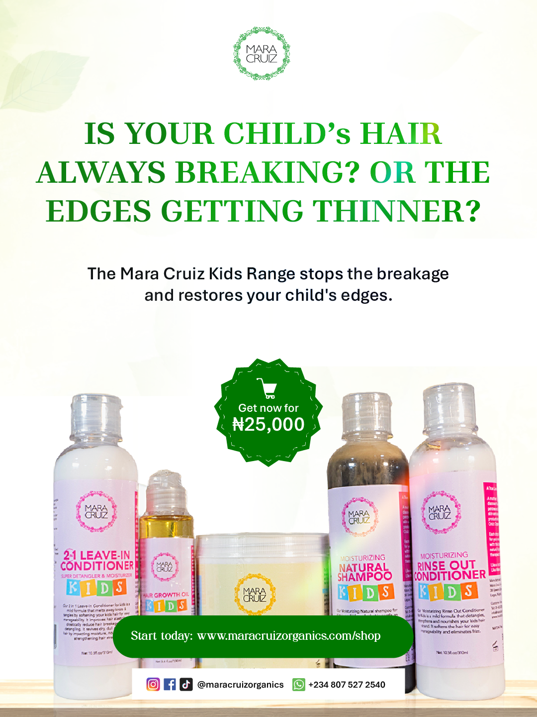 Mara Cruiz Organics Facebook ad