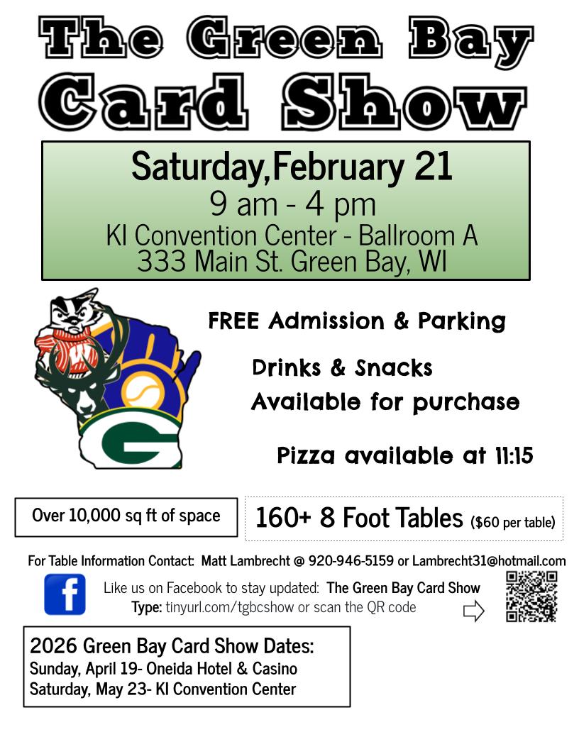 The Green Bay Card Show Facebook ad