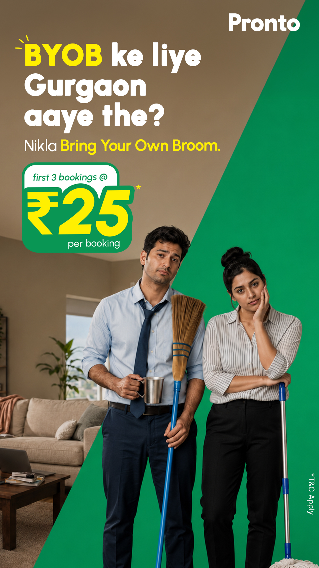 Pronto - India's 10 Minute Home Services App Facebook ad