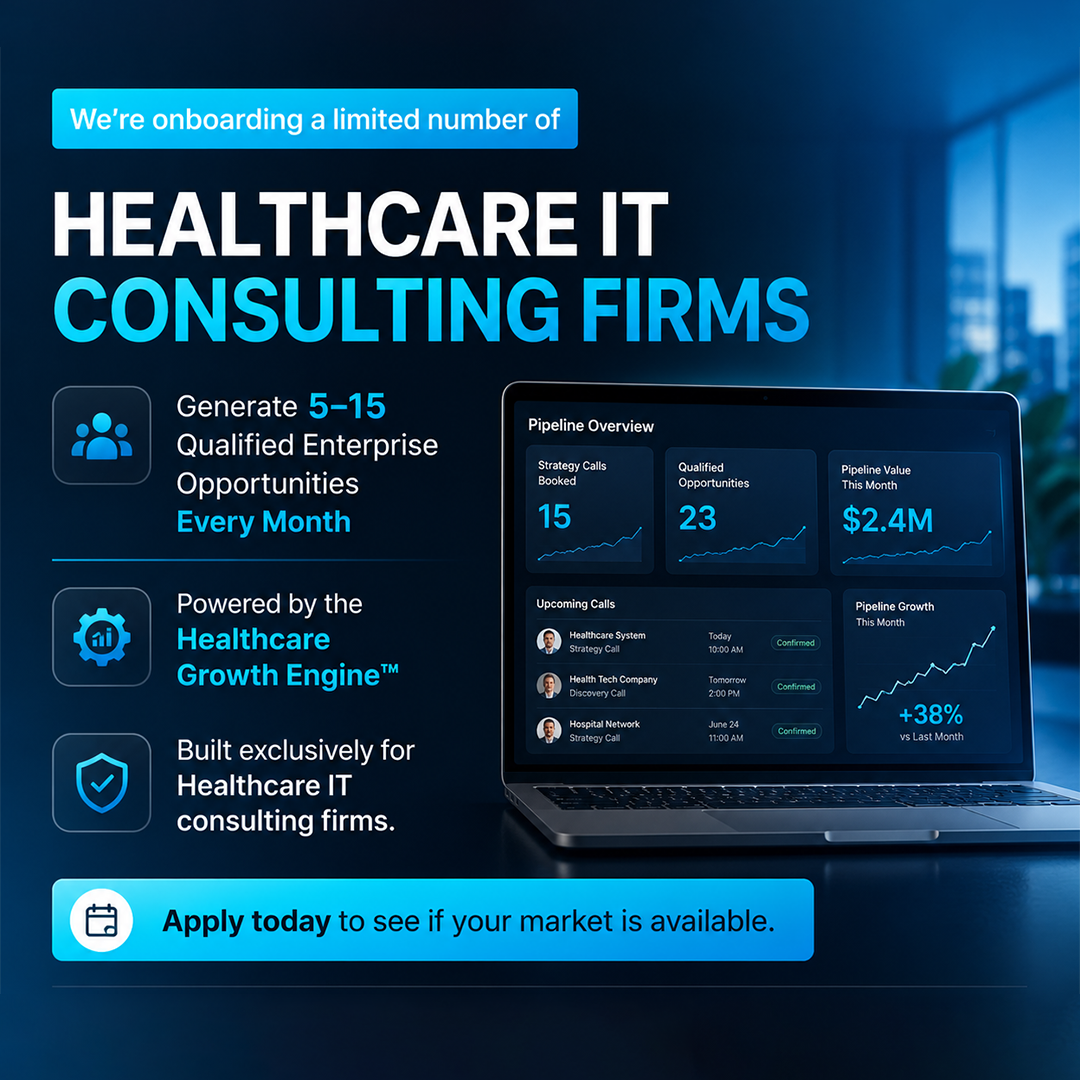 Nova Edge Digital Facebook ad: Limited Onboarding For Healthcare IT Consulting Firms…