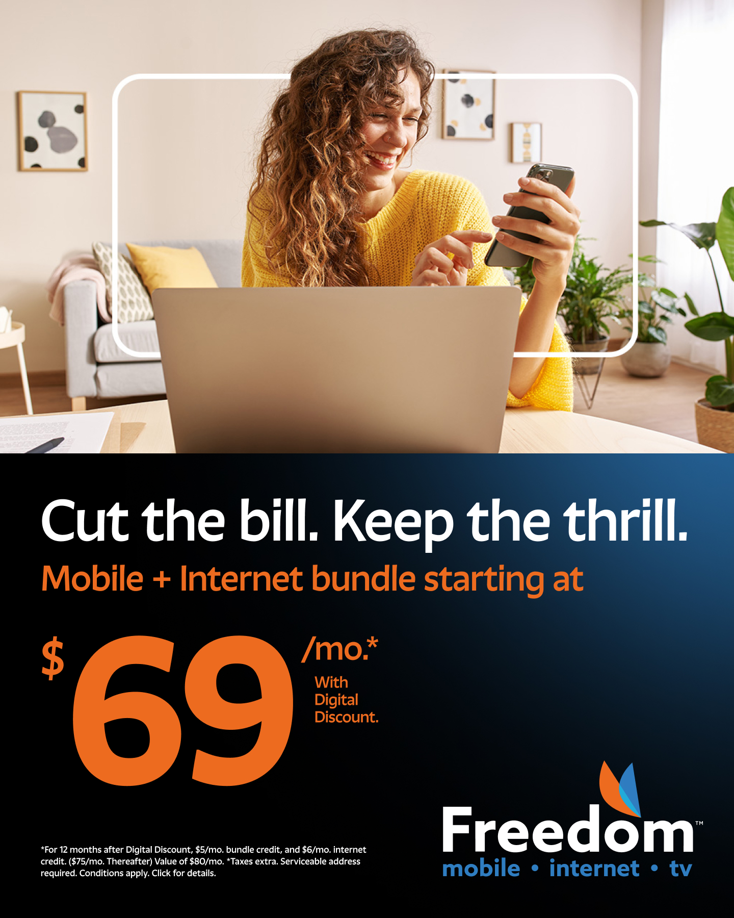 Freedom Mobile Facebook ad