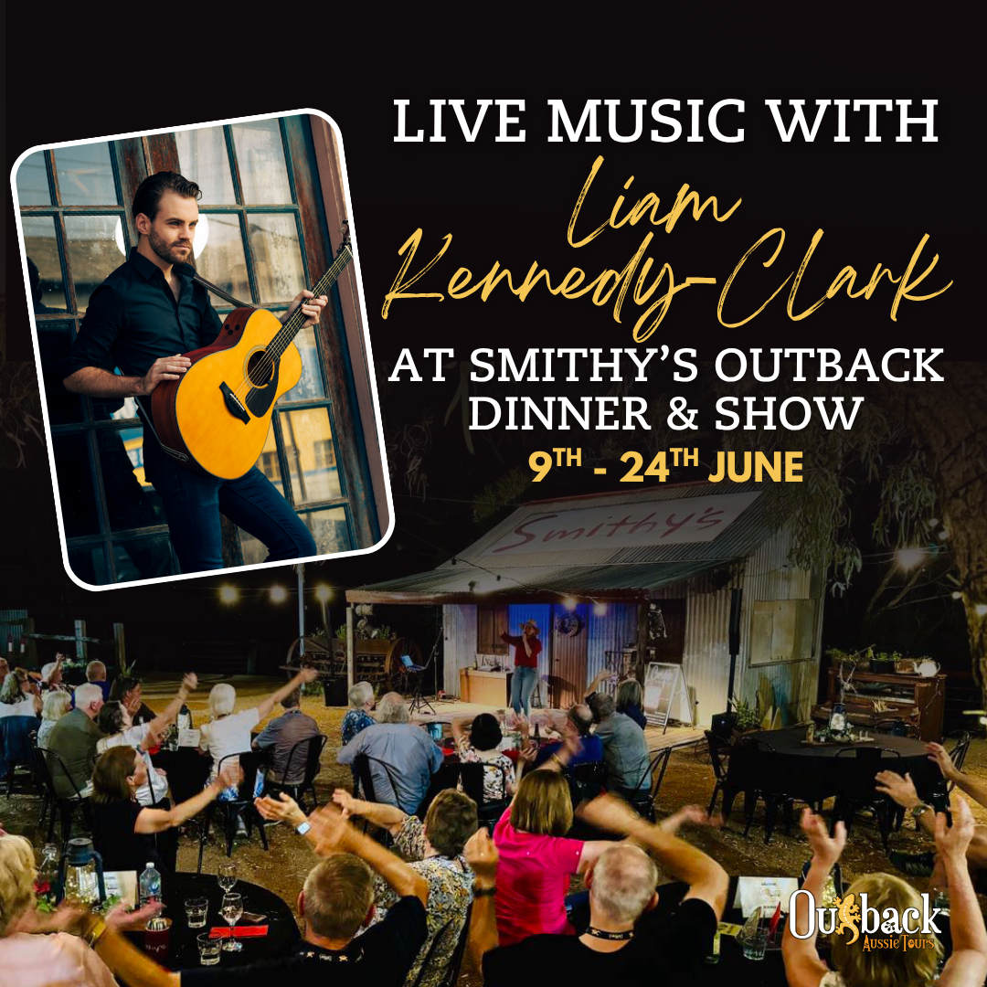 Outback Aussie Tours - OAT Facebook ad: Liam Kennedy-Clark performing LIVE!