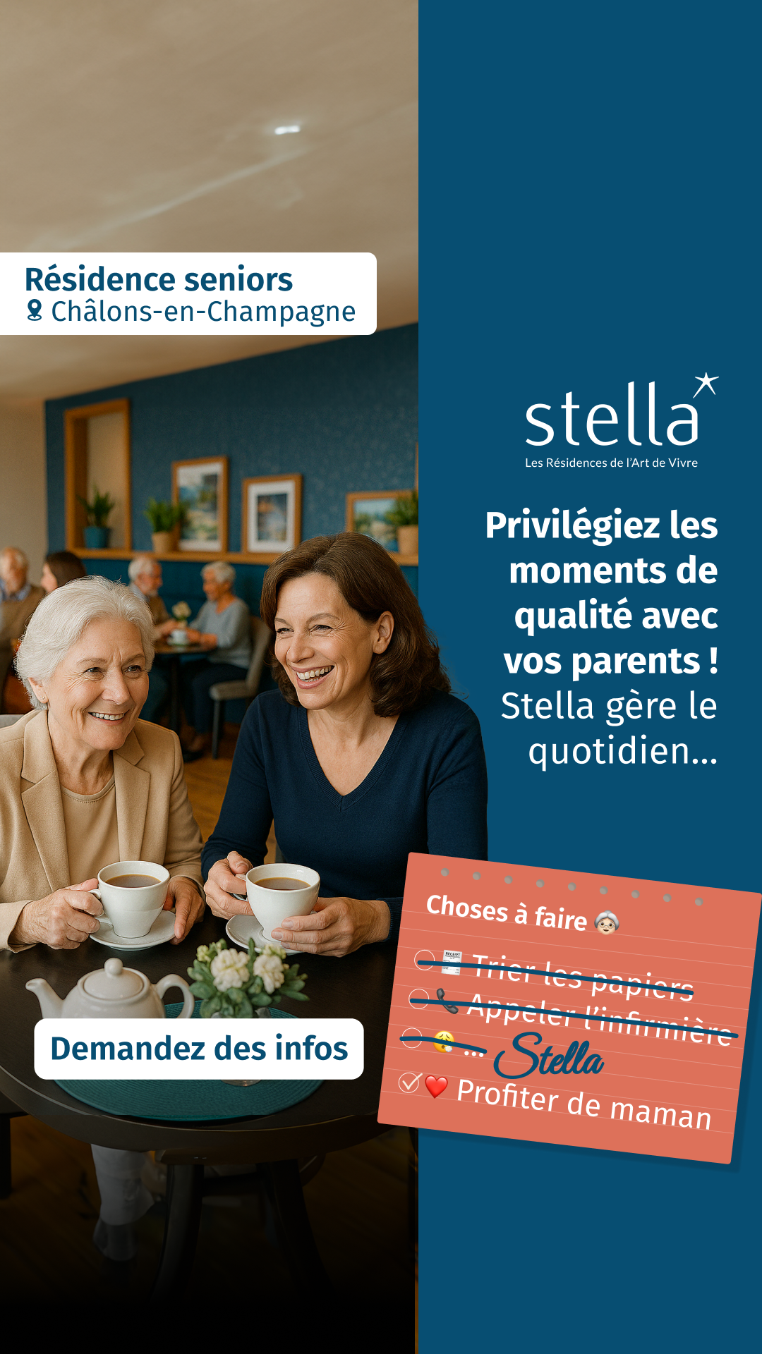 Stella Résidences Seniors Facebook ad