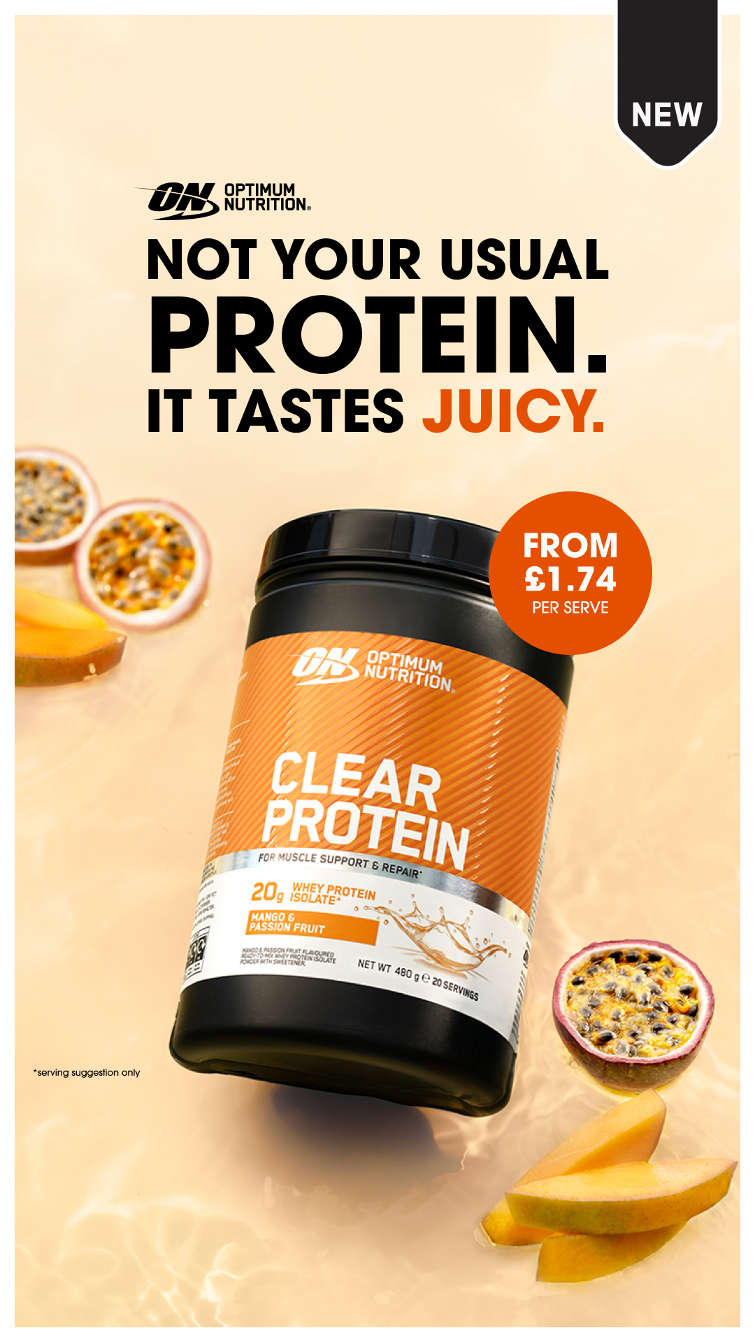 Optimum Nutrition Facebook ad from Jul 20, 2026