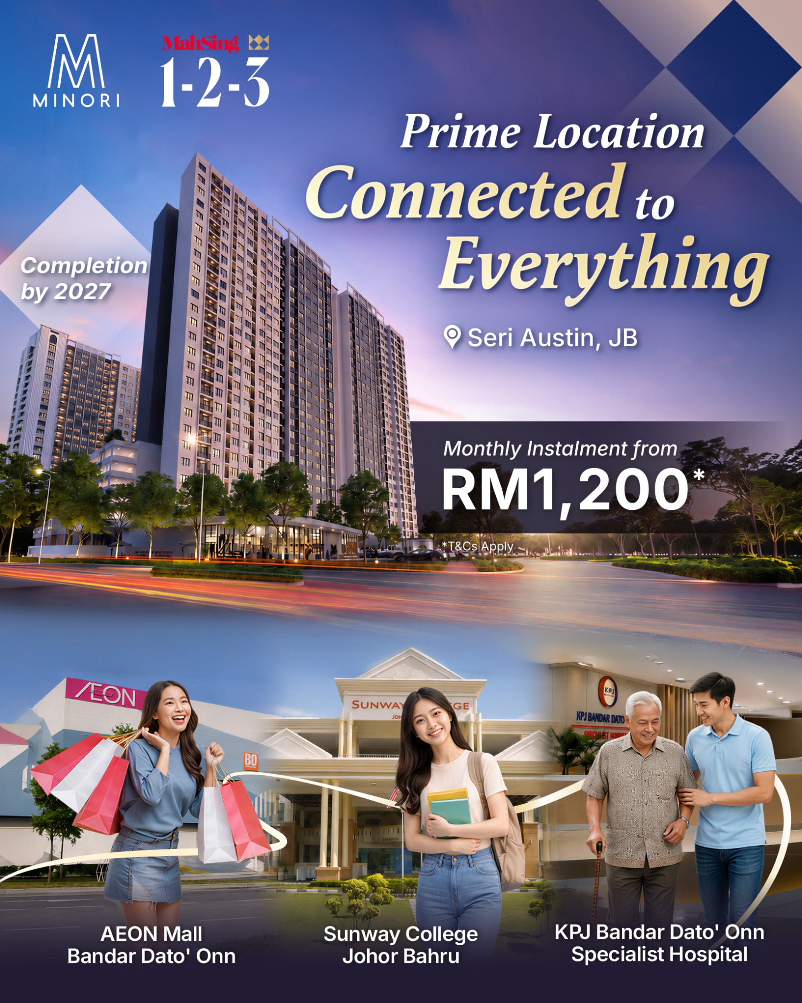 M Minori Facebook ad: M Minori @ Seri Austin From RM1,200*/month